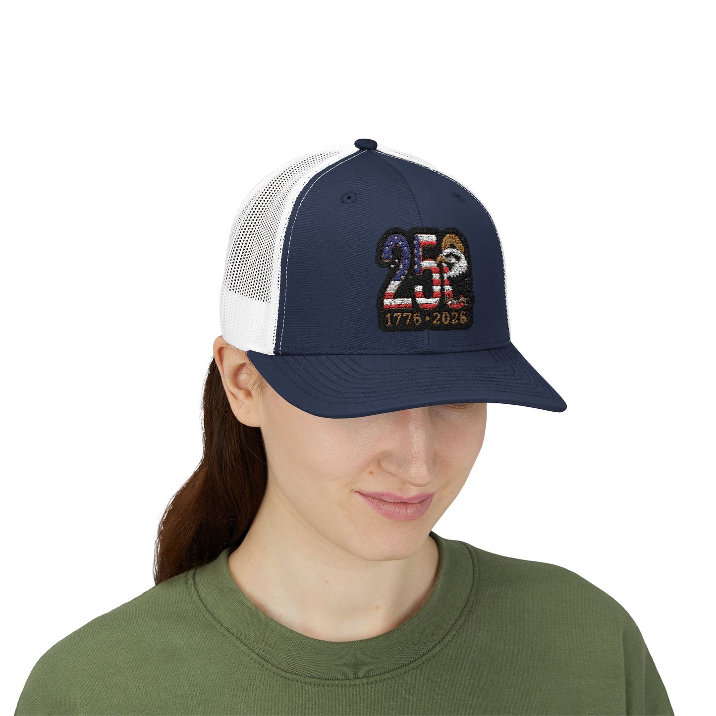 Stay Illegal Trucker Cap — USA 250th Anniversary Eagle Patch