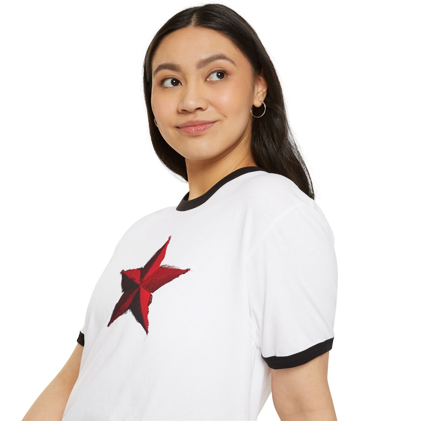 Stay Illegal Ringer T-Shirt — Red Star