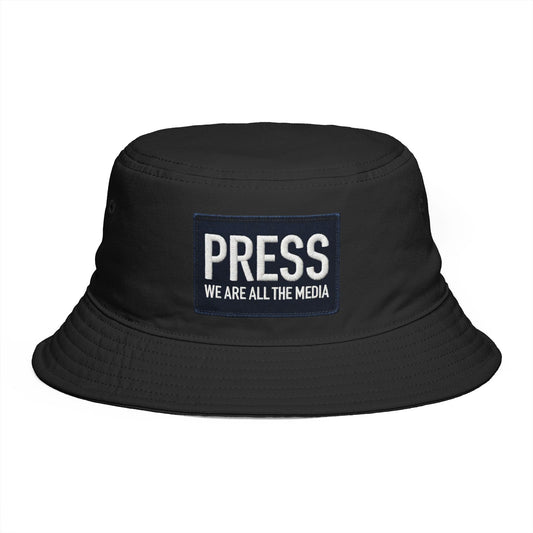 Stay Illegal "PRESS" Bucket Hat — Embroidered Journalist Patch