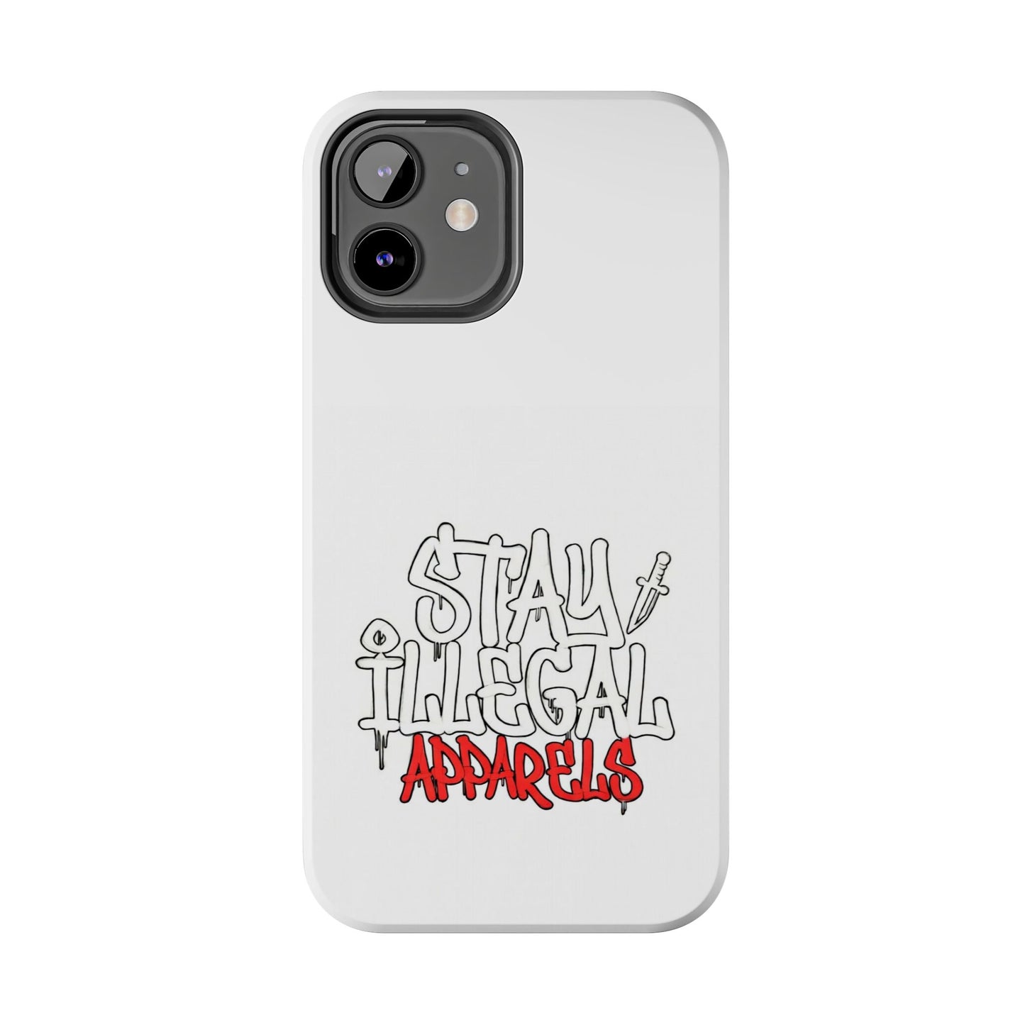 Coque de téléphone Stay Illegal - Blanc/Rouge robuste
