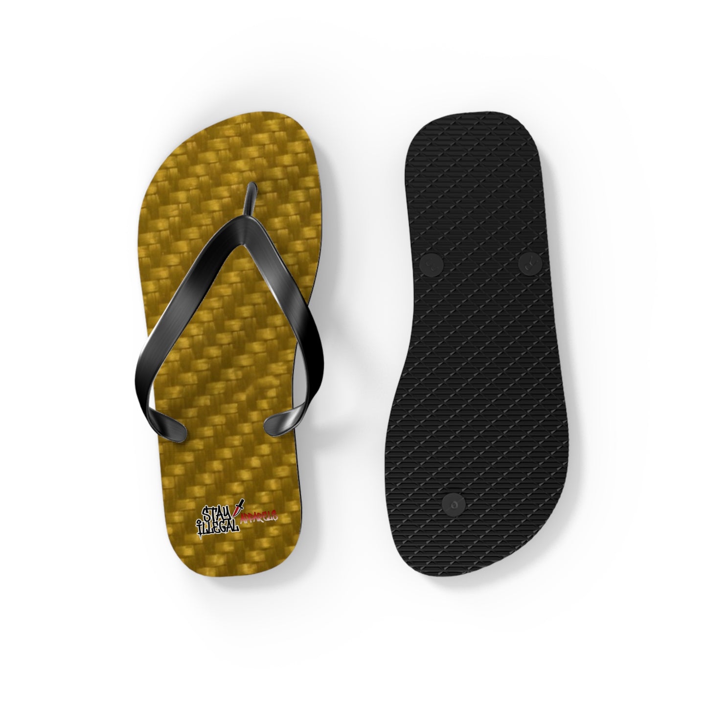 Carbon Fibre Flip Flops – Stay Illegal Gold