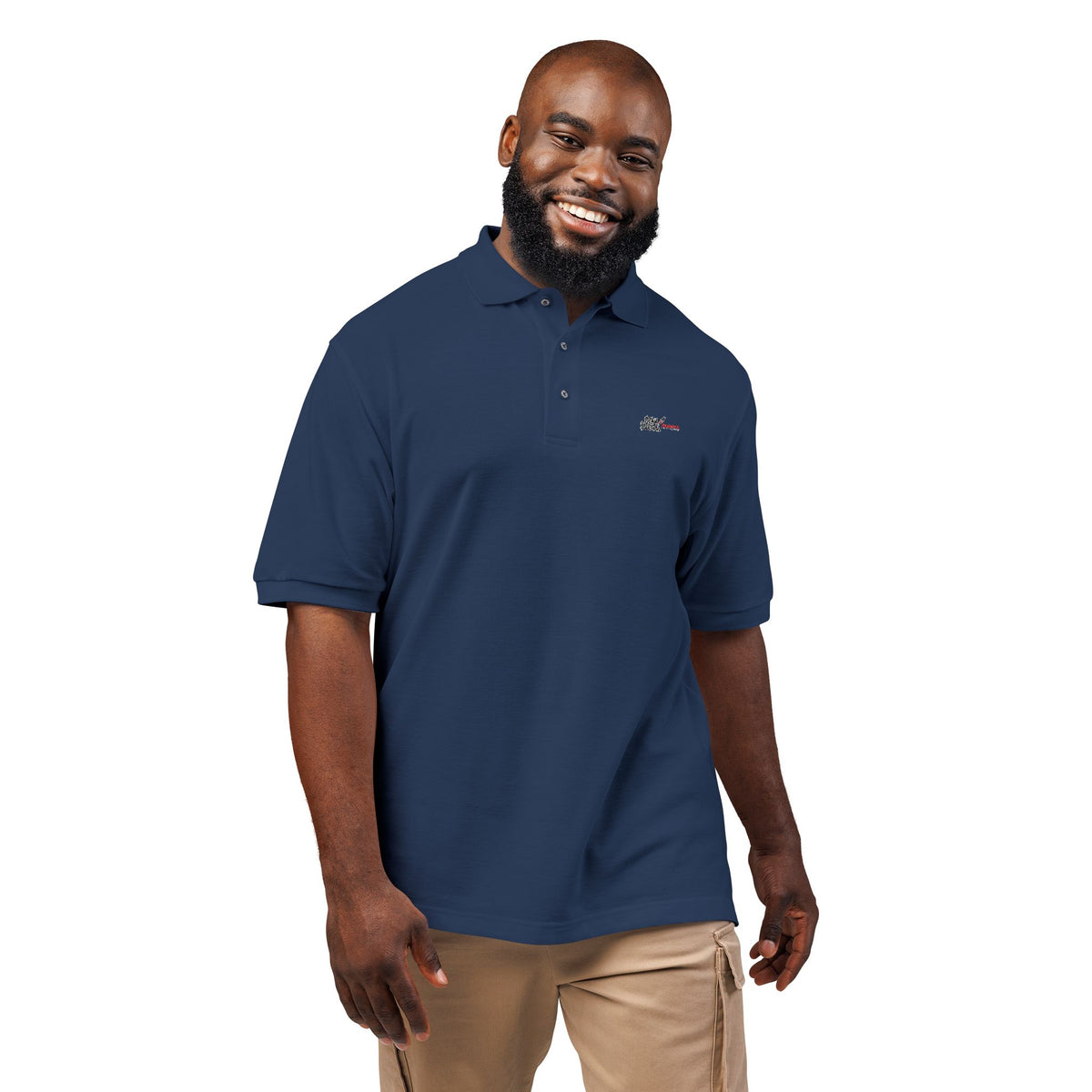 Black Colletion Polo‑Shirt — "Stay Illegal"