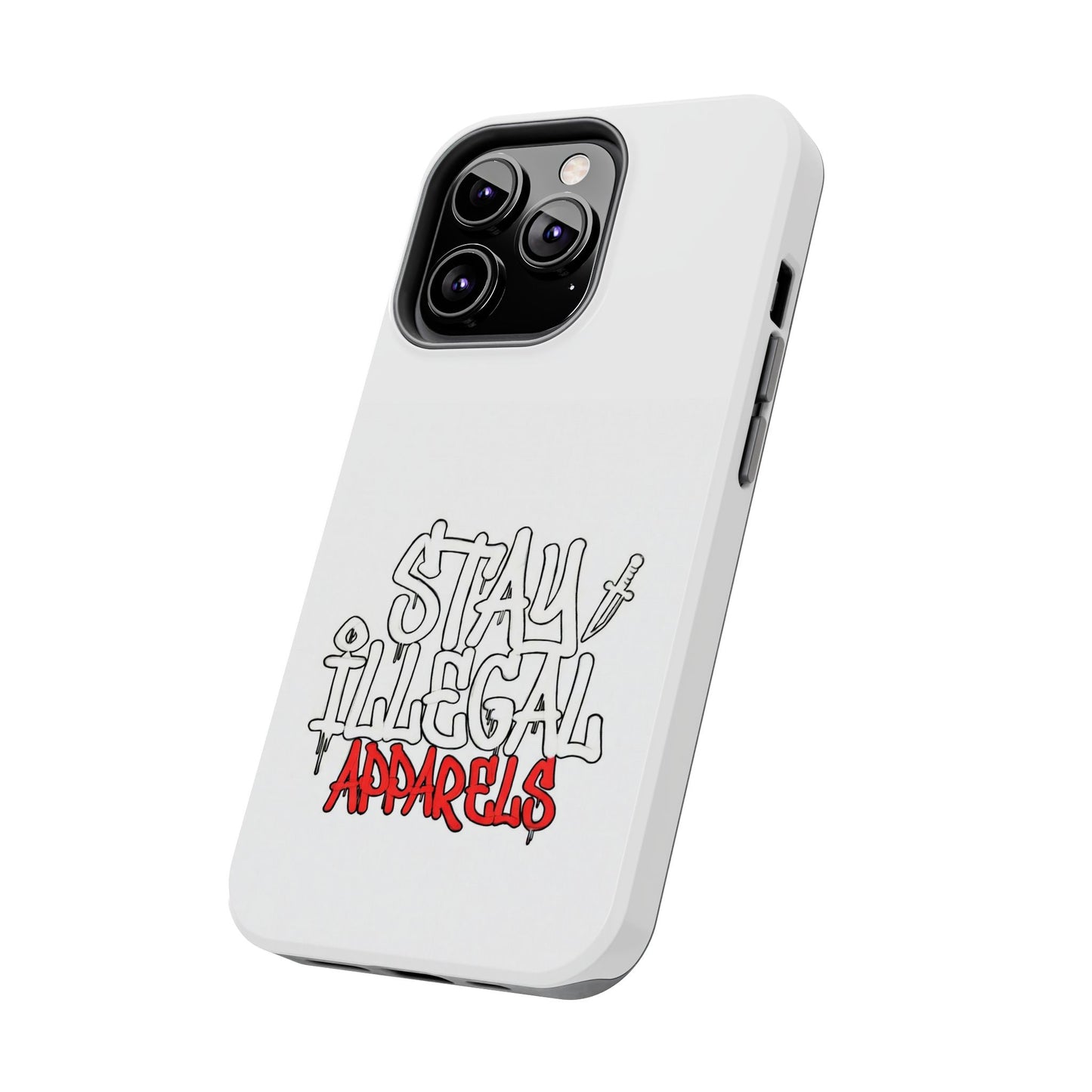 Coque de téléphone Stay Illegal - Blanc/Rouge robuste