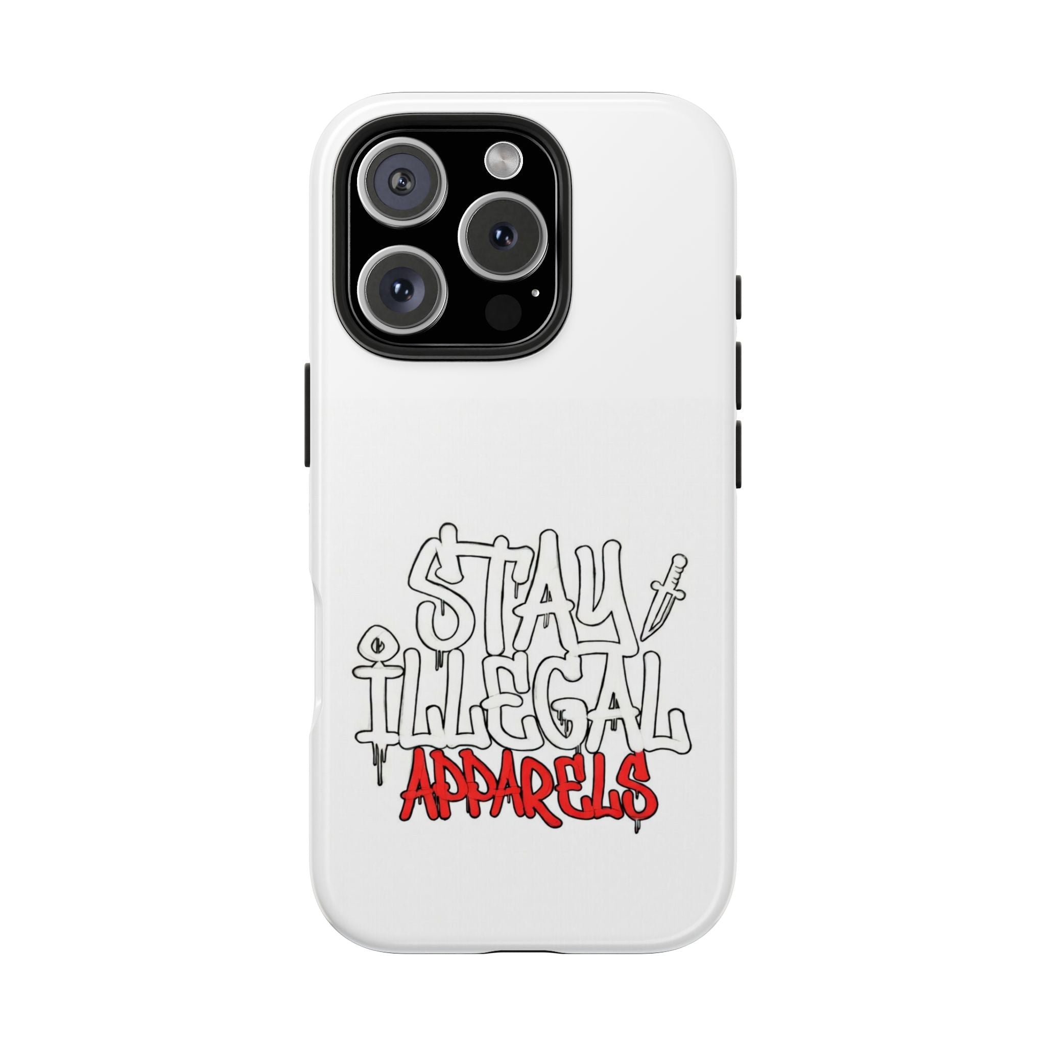 Stay Illegal Phone Case - Tough White/Red
