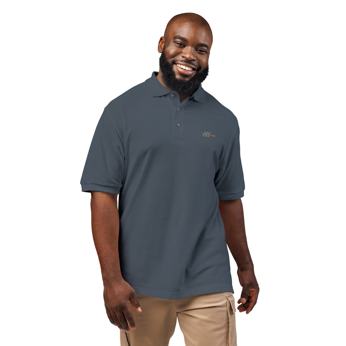 Black Colletion Polo‑Shirt — "Stay Illegal"