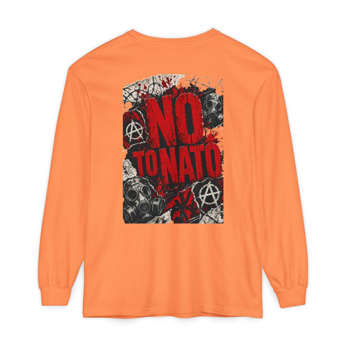 Protest Long Sleeve T‑Shirt — No To NATO Anarchist