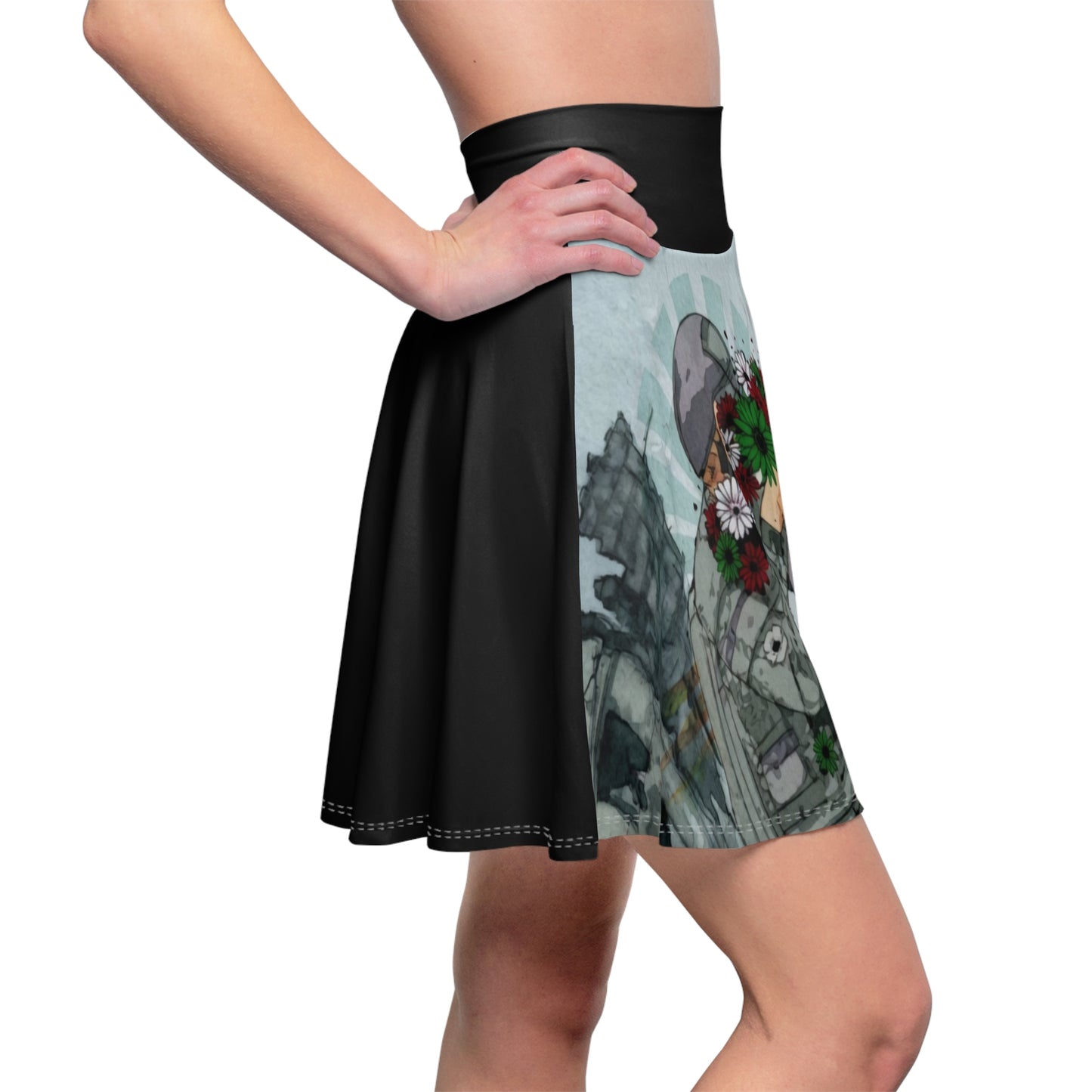 Women's Skater Skirt — Flower Shooting Day