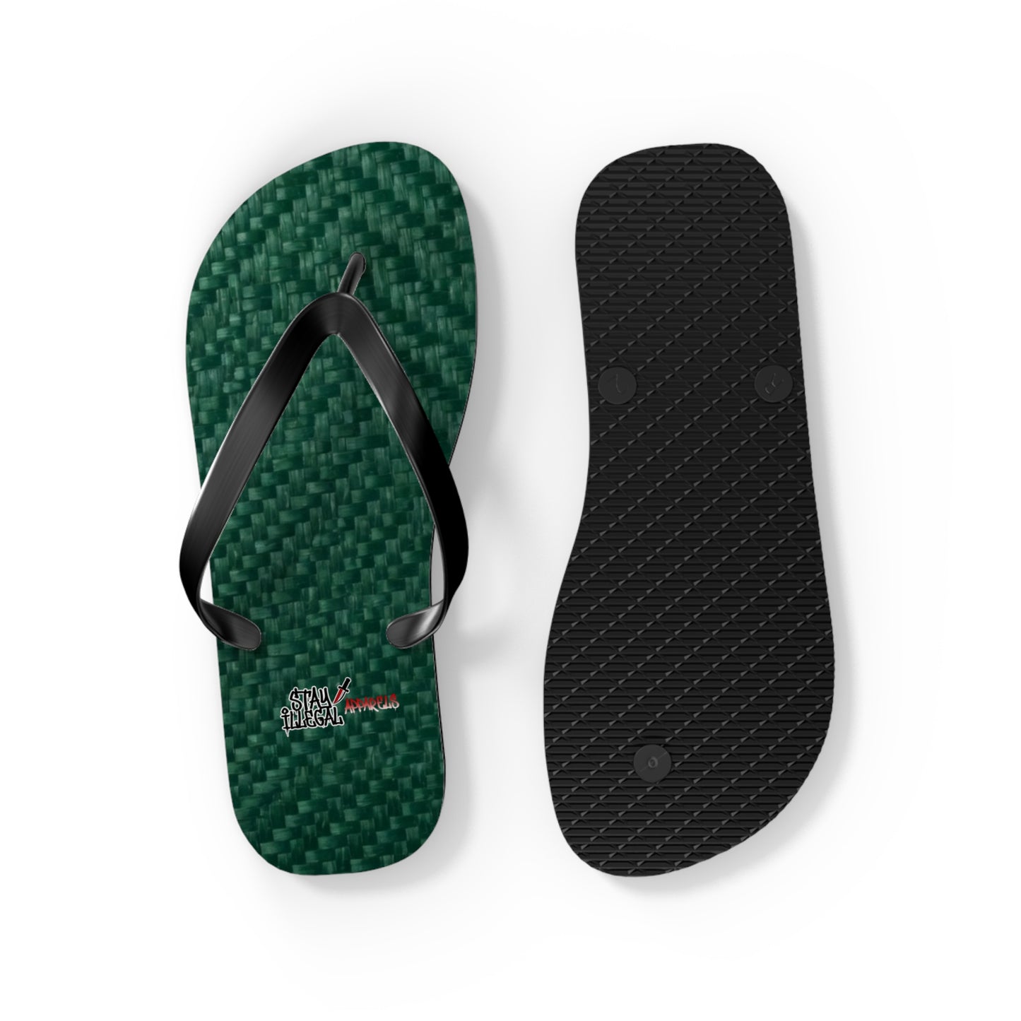 Carbon Fibre Flip Flops – Stay Illegal Green