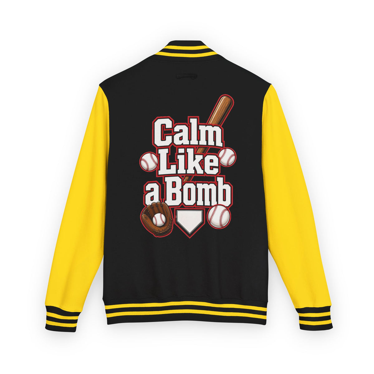 Stay Illegal Varsity Bomber Jacket - Calm Like a Bomb 00 (Plain-Sleeve)