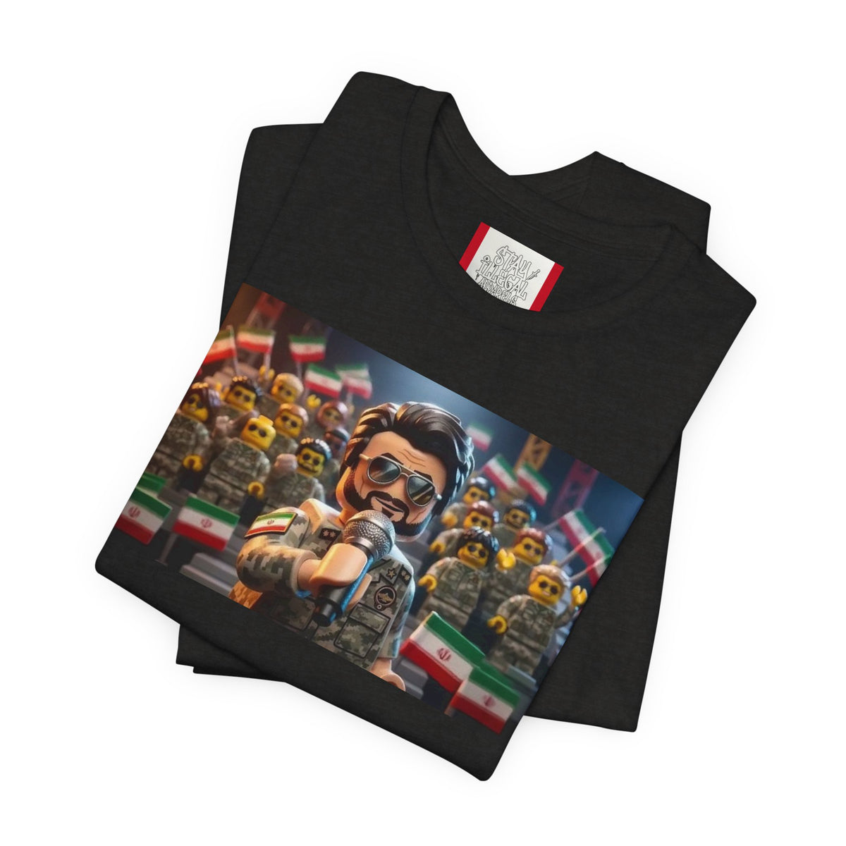 Propaganda T‑Shirt — IRAN LEGOS — IRGC Crowd Control