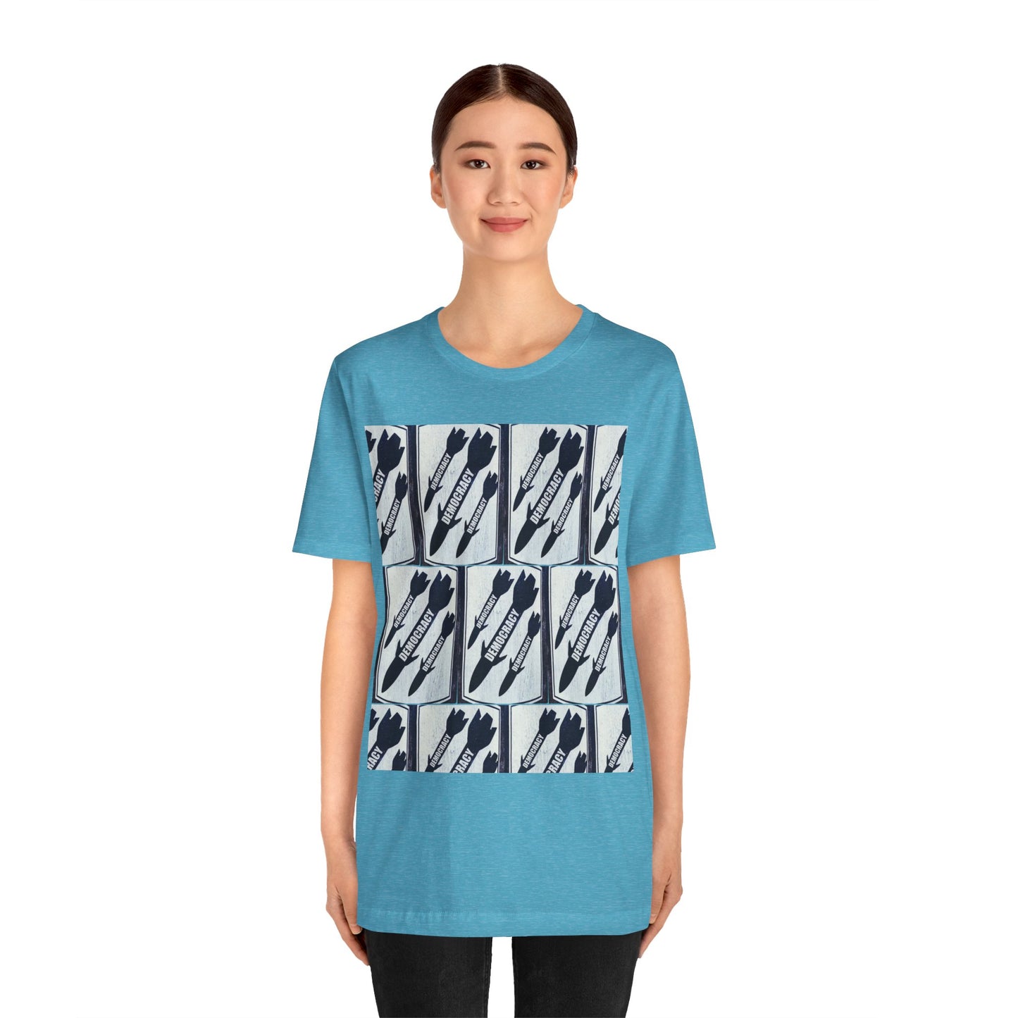 Protest T‑Shirt — DEMOCRATIC MISSILES