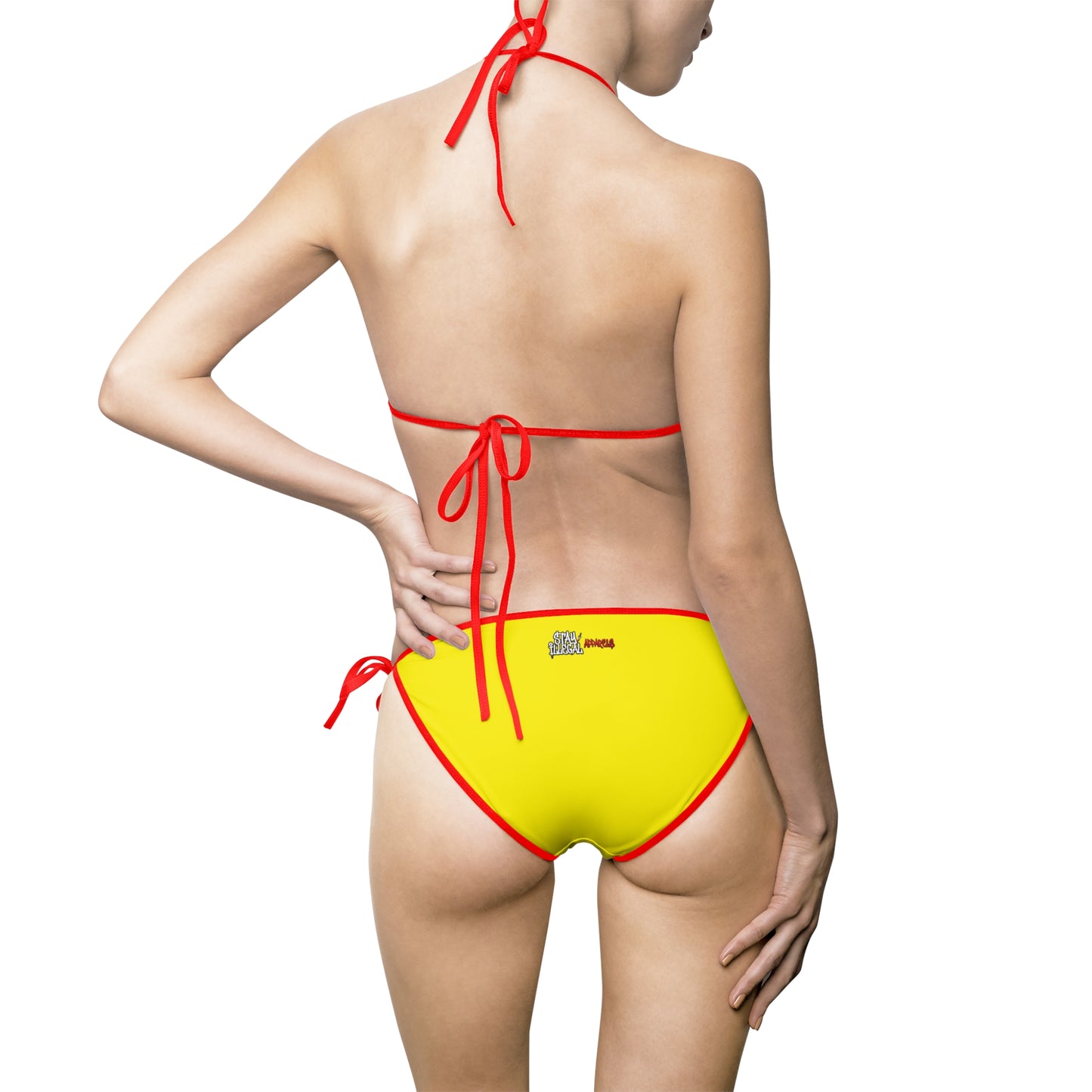 Stay Illegal Women's Colour Trim -Yellow Triangle Bikini