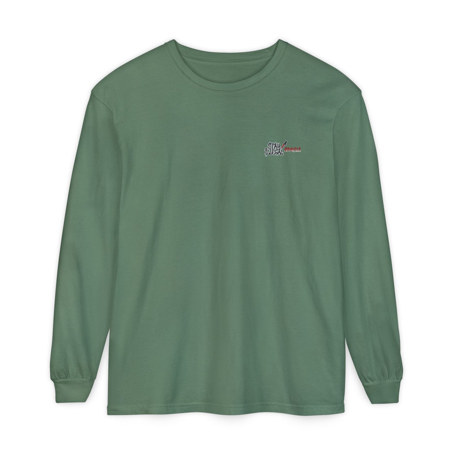 Long Sleeve Tee — More Europe 50euros Back Print