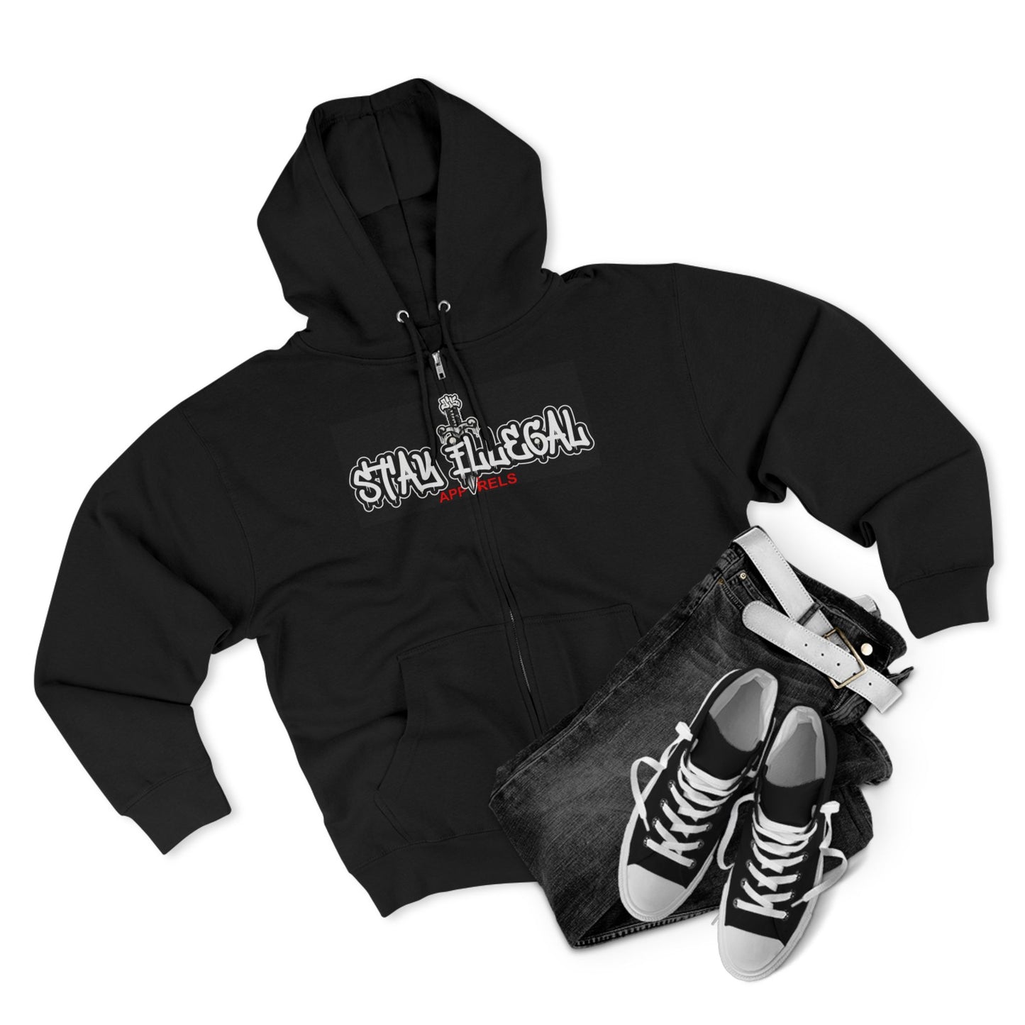 Smiley Drip Face Hoodie — Stay Illegal Zip Hoodie