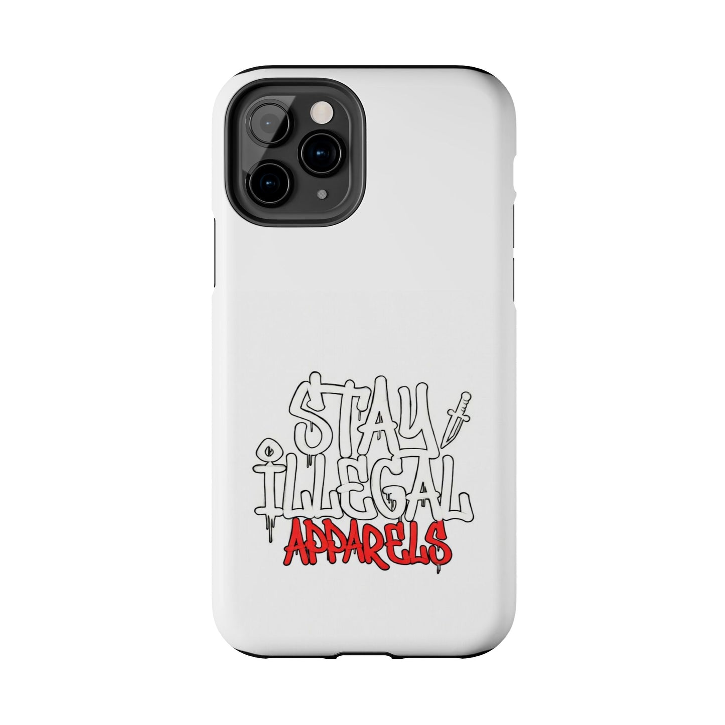 Coque de téléphone Stay Illegal - Blanc/Rouge robuste