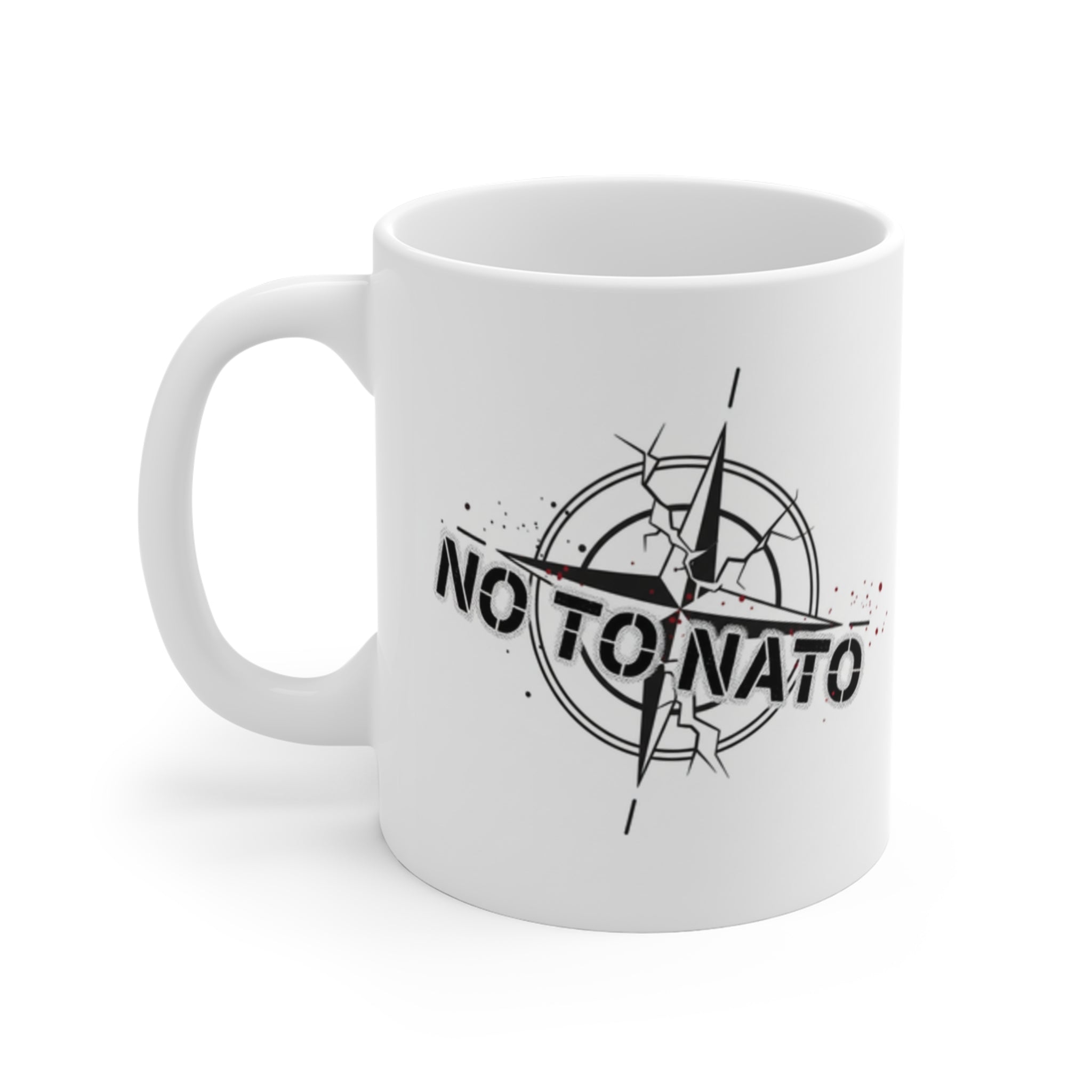 NO To NATO Compass Mug — English