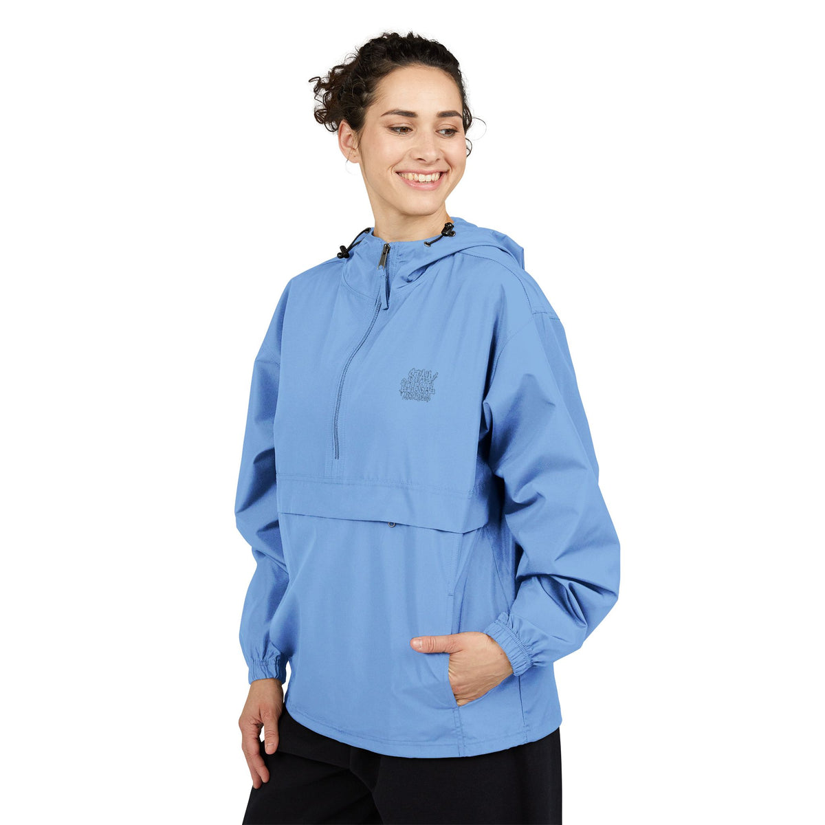 Stay Illegal Anorak Jacket — Plain Insignia Packable Lightweight Hooded Windbreaker