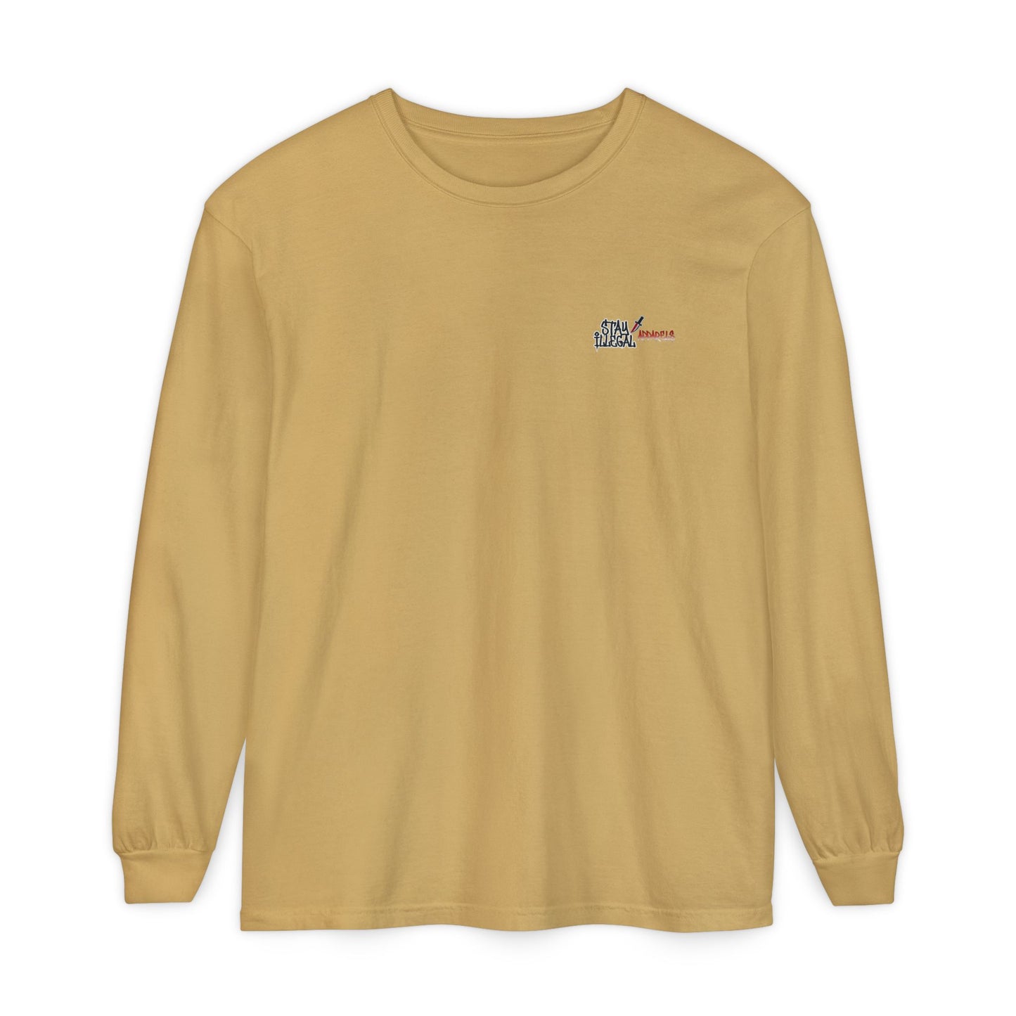 Long Sleeve Tee — More Europe 50euros Back Print