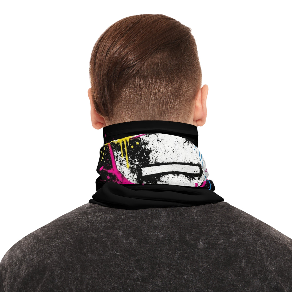 Lightweight Graffiti Neck Gaiter - Neon Face 5
