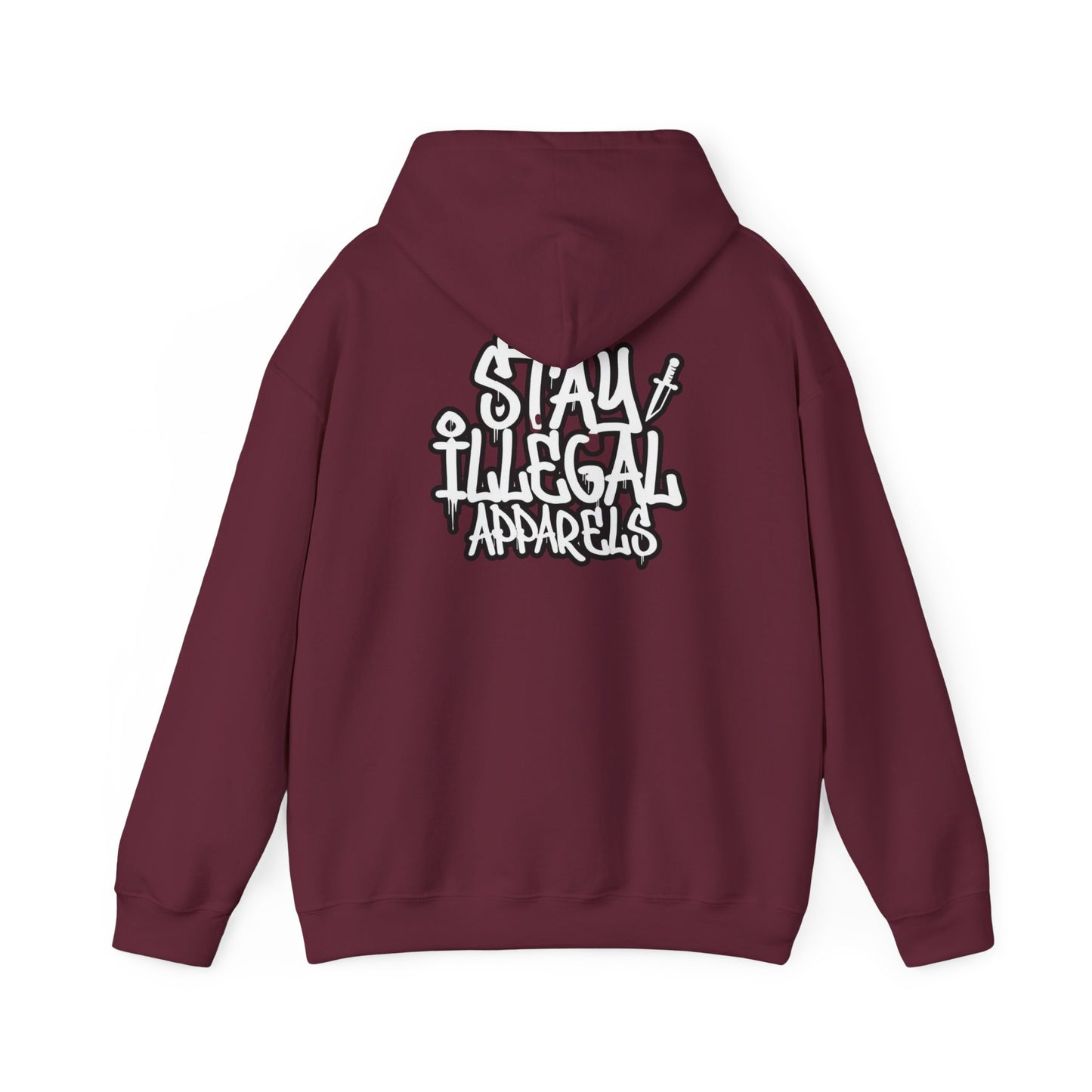 Stay Illegal Graffiti Hoodie - Acquiesce To Genocide