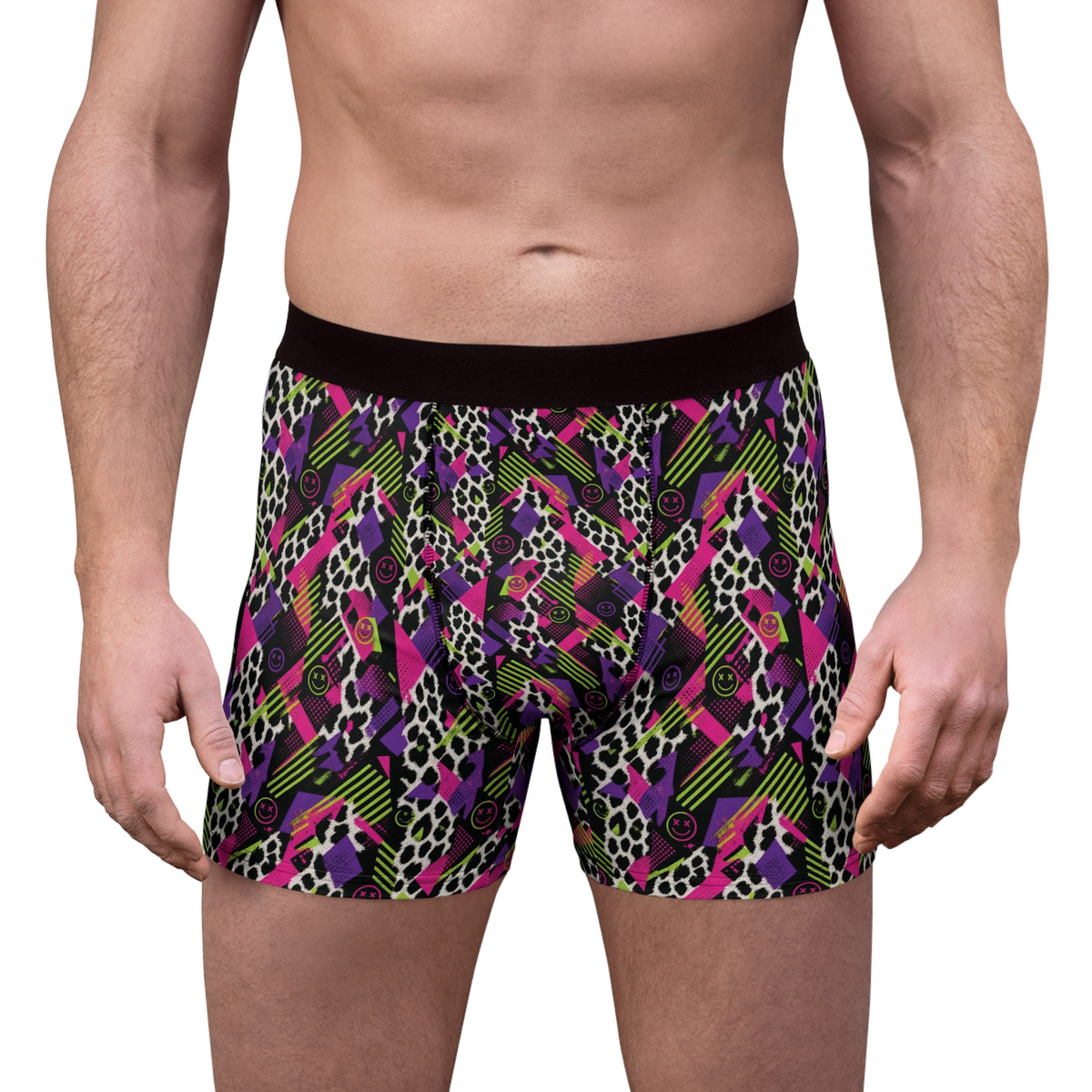 Stay Illegal Men's Boxer Briefs - Graffiti Leopard