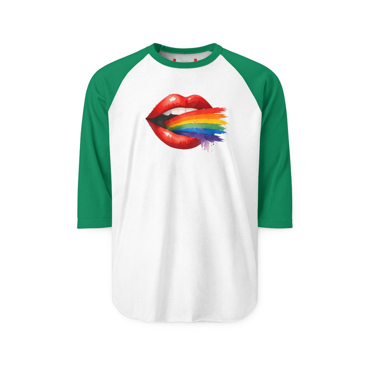Stay Illegal Raglan 3/4 Sleeve T-Shirt — Sexy Lips