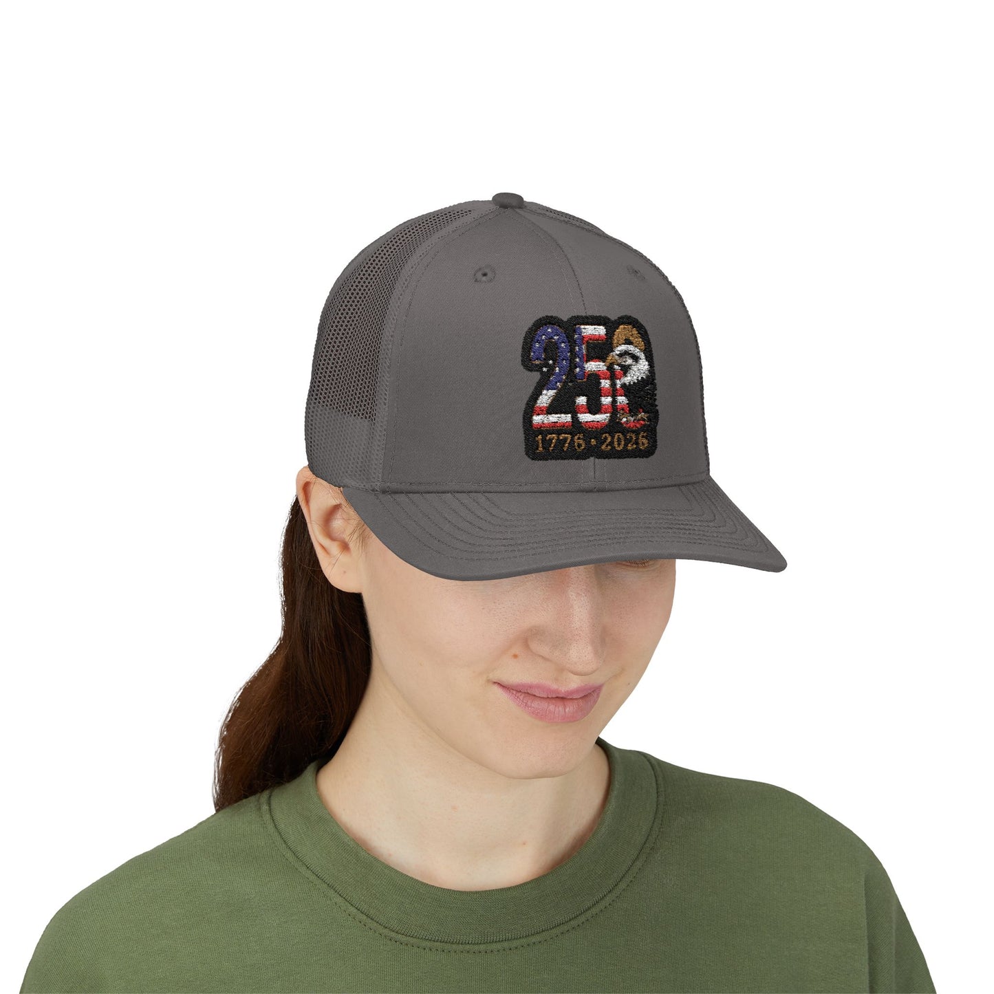 Stay Illegal Trucker Cap — USA 250th Anniversary Eagle Patch