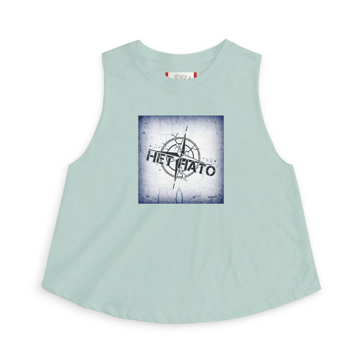 Crop Top — Femme BLEU "NON à l'OTAN"/Russe