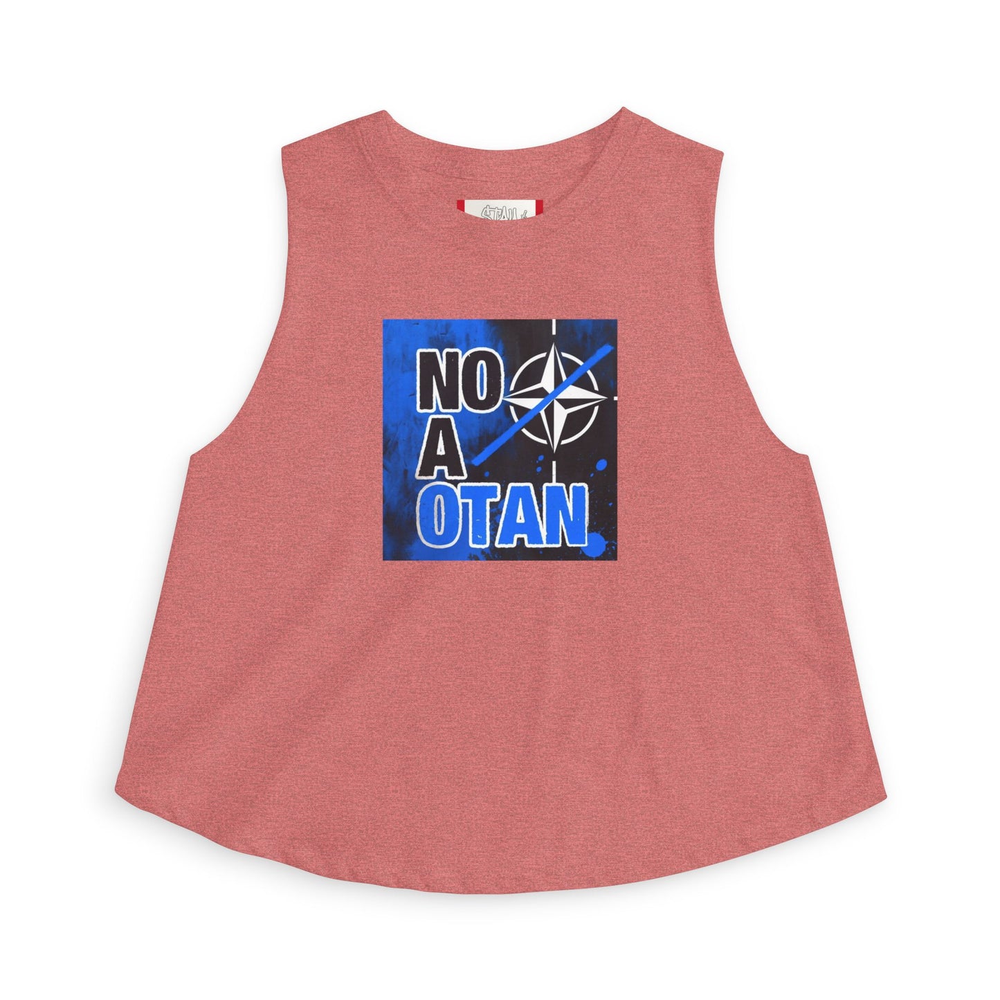 Crop Top — "NO A OTAN" Women's Blue/Spanish