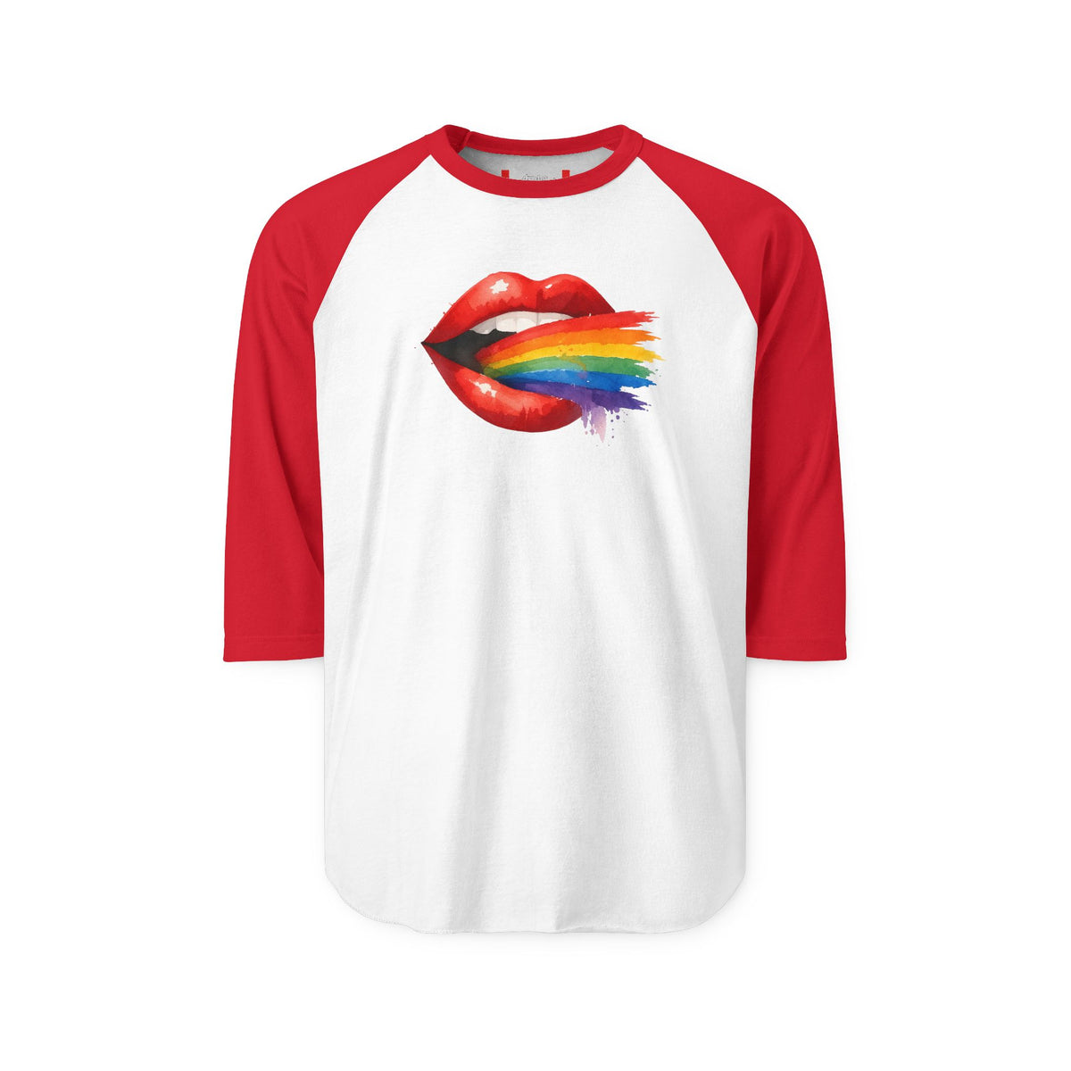 Stay Illegal Raglan 3/4 Sleeve T-Shirt — Sexy Lips
