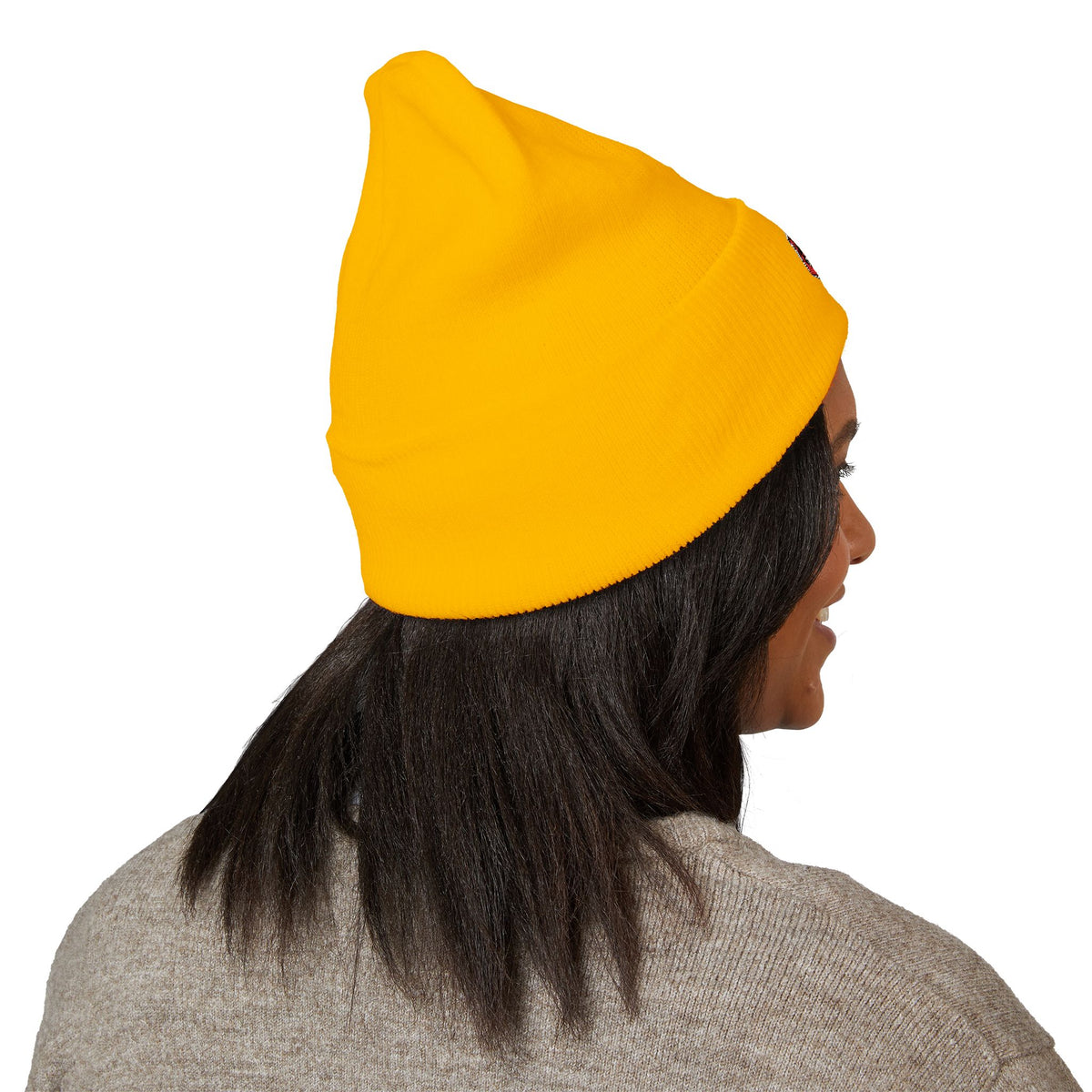 Embroidered Daruma Cuffed Beanie — Stop The Genocide Beenie Hat