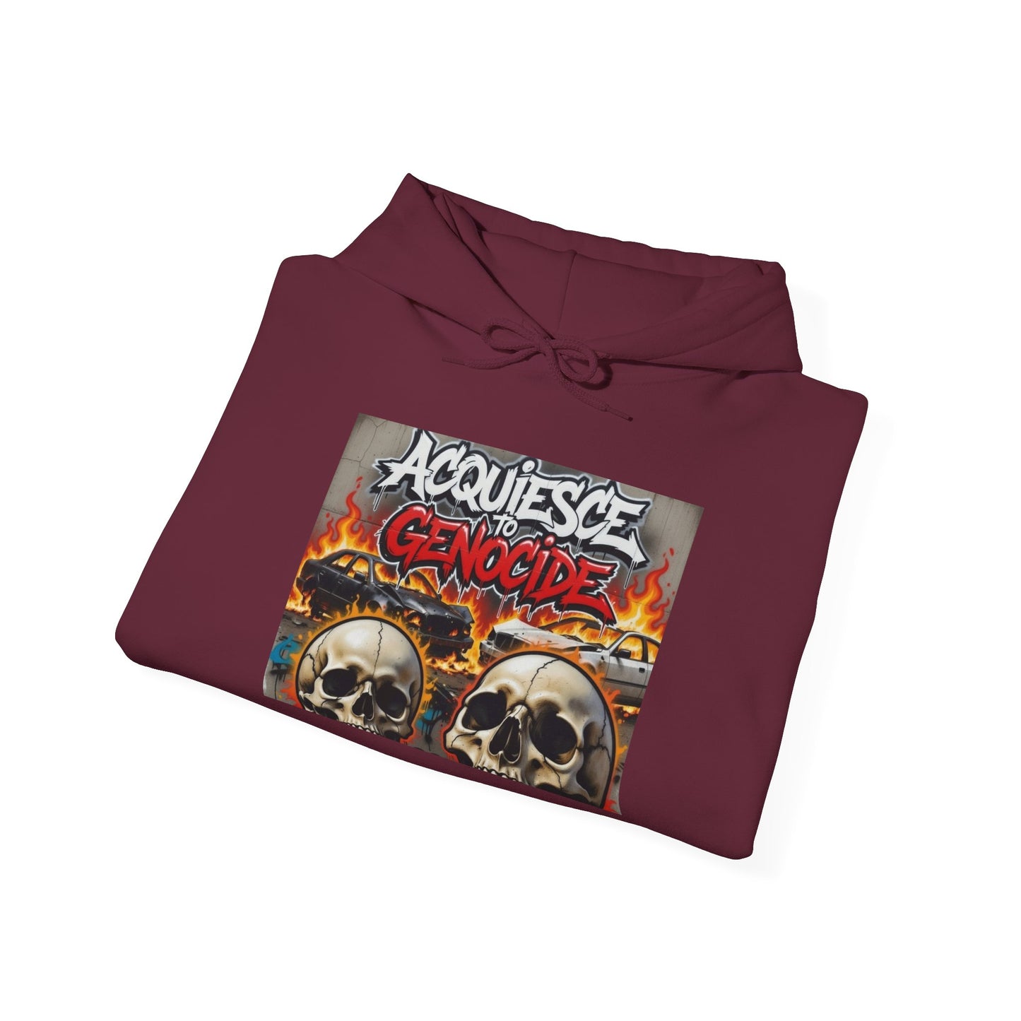 Stay Illegal Graffiti Hoodie - Acquiesce To Genocide