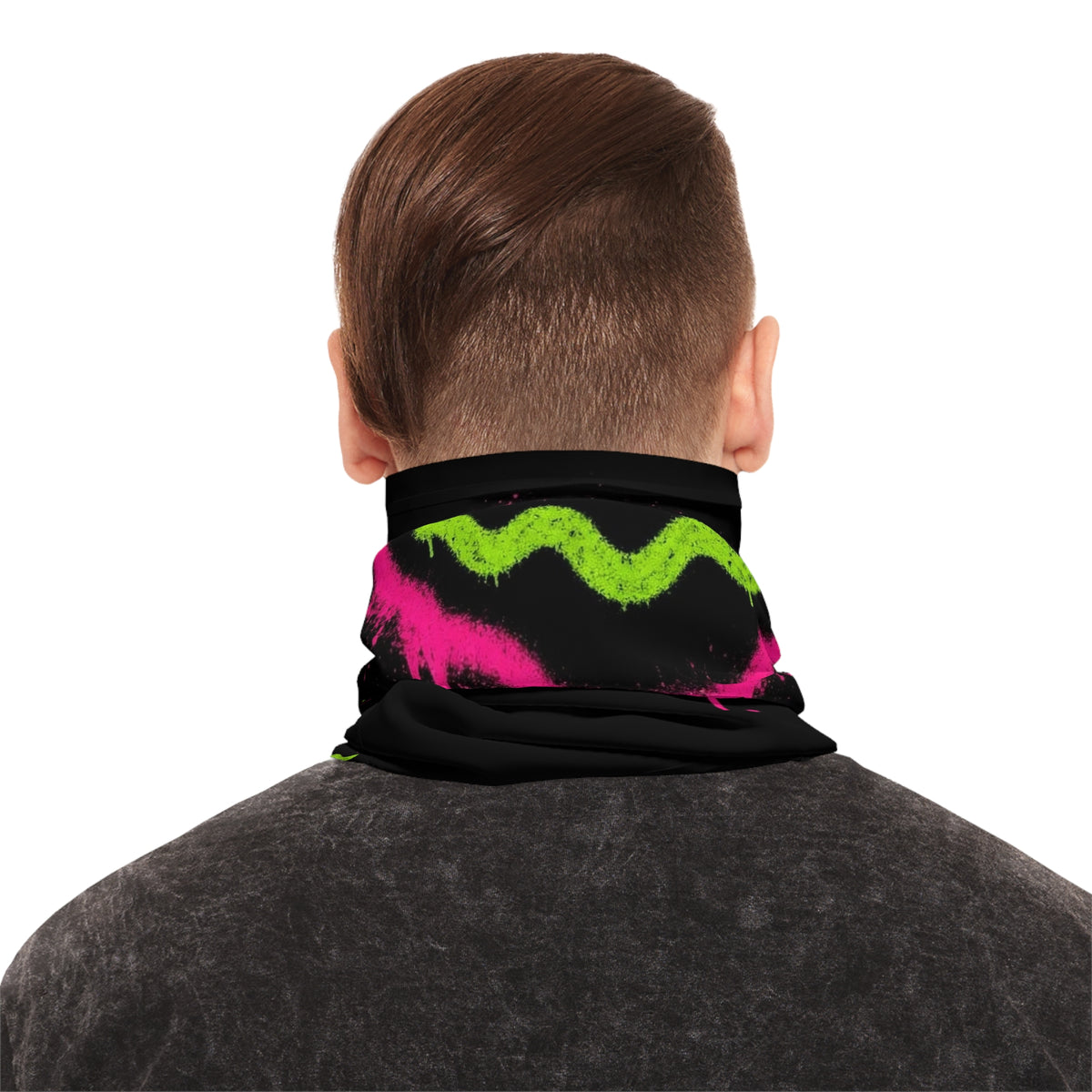 Lightweight Graffiti Neck Gaiter - Neon Face 2