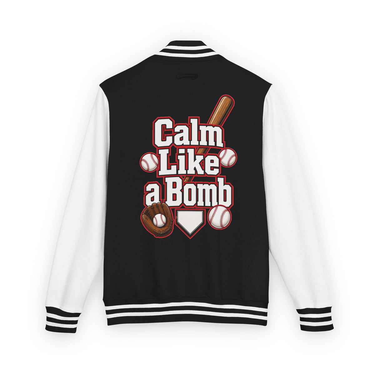 Stay Illegal Varsity Bomber Jacket - Calm Like a Bomb 00 (Plain-Sleeve)