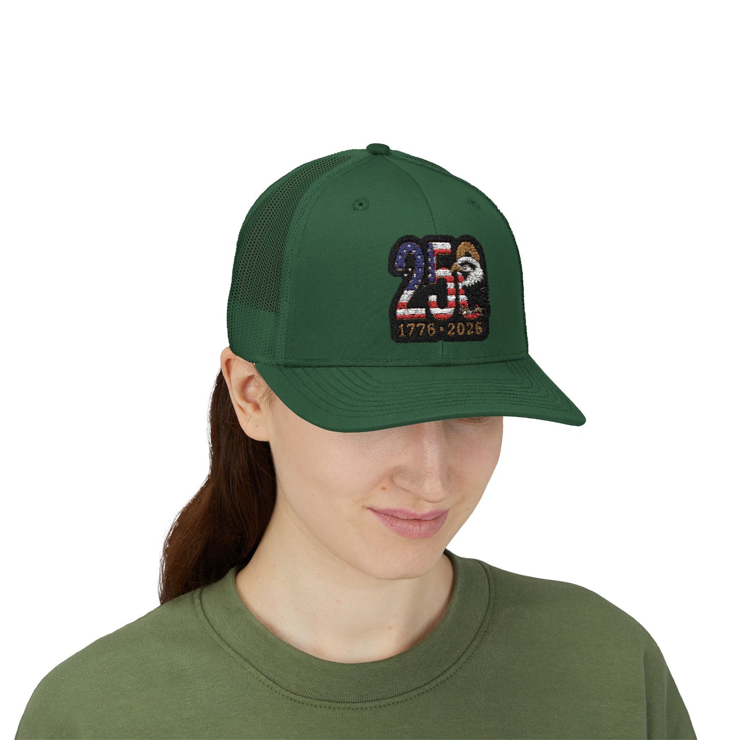 Stay Illegal Trucker Cap — USA 250th Anniversary Eagle Patch