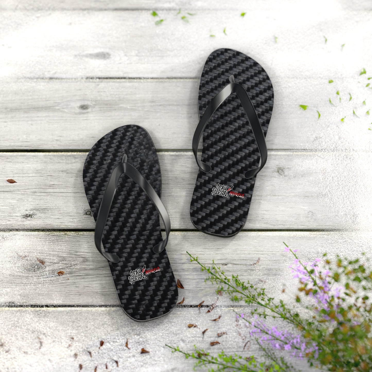 Carbon Fibre Flip Flops – Stay Illegal Black