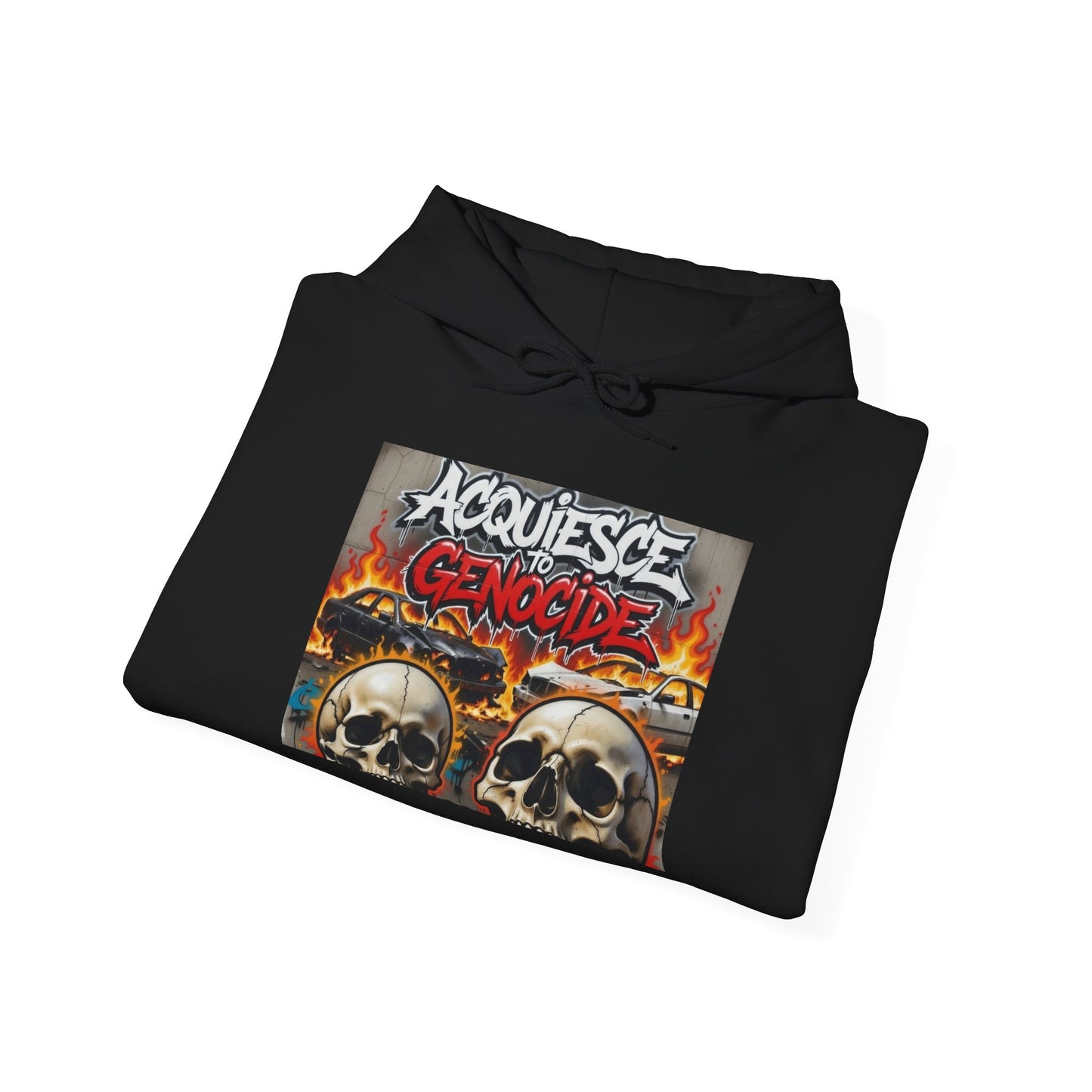Stay Illegal Graffiti Hoodie - Acquiesce To Genocide