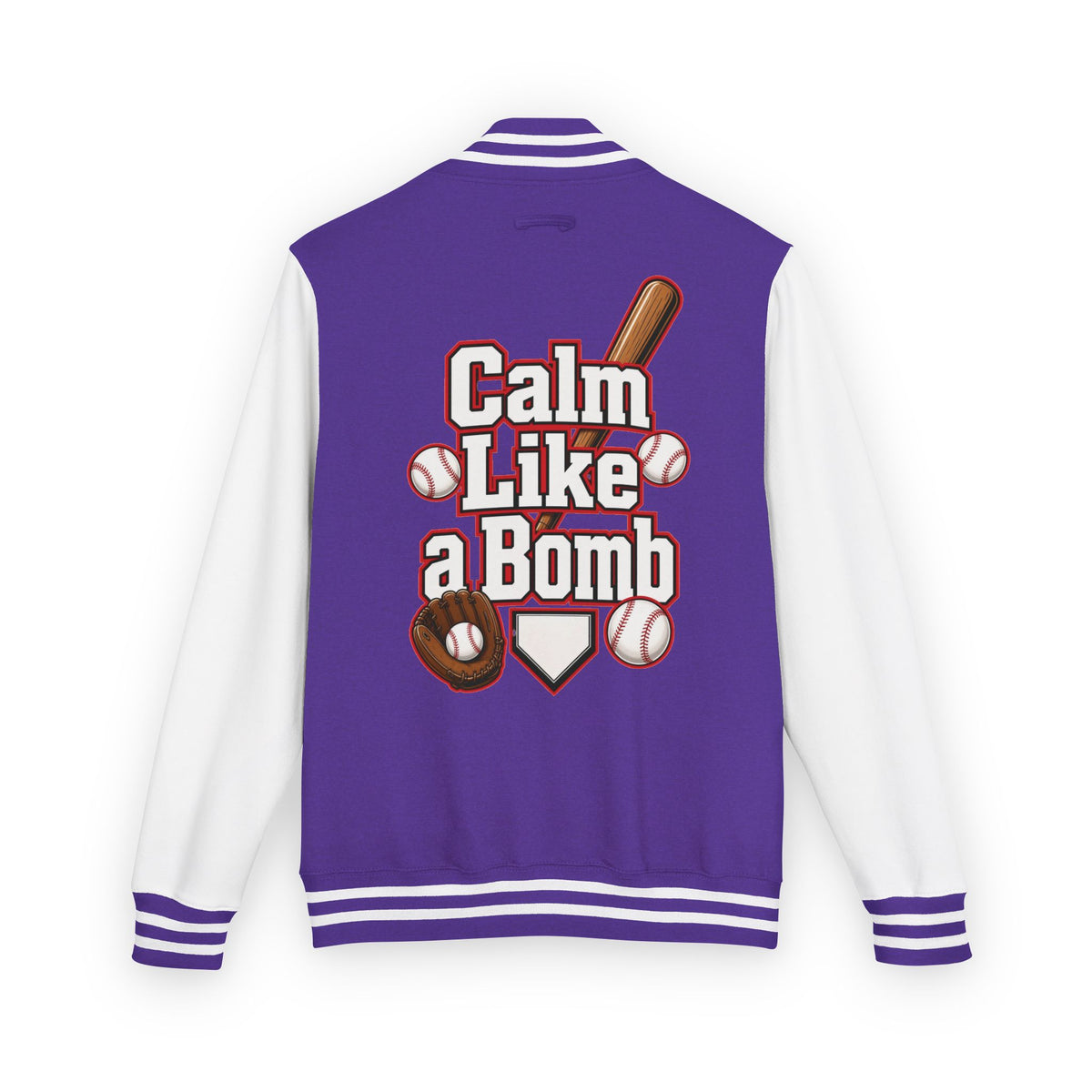 Stay Illegal Varsity Bomber Jacket - Calm Like a Bomb 00 (Plain-Sleeve)