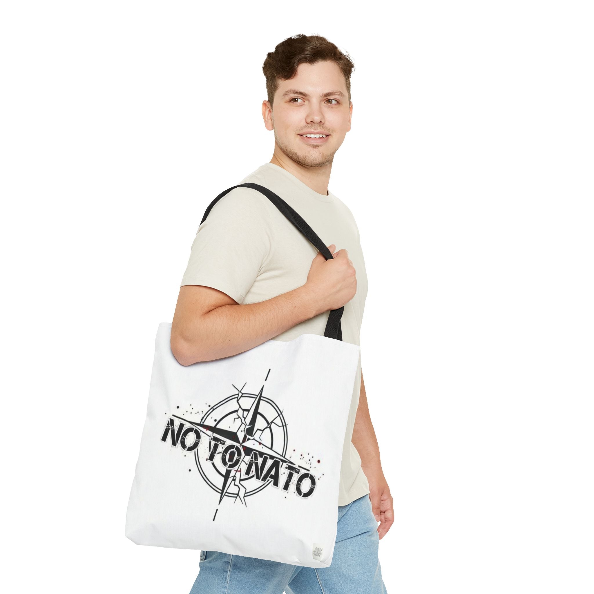 Compass Tote Bag — "NO To NATO / Het NATO" English/Russian