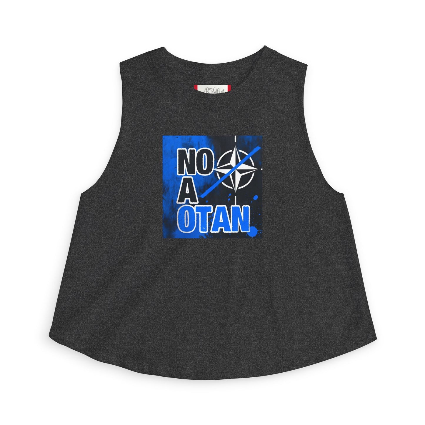 Crop Top — "NO A OTAN" Women's Blue/Spanish