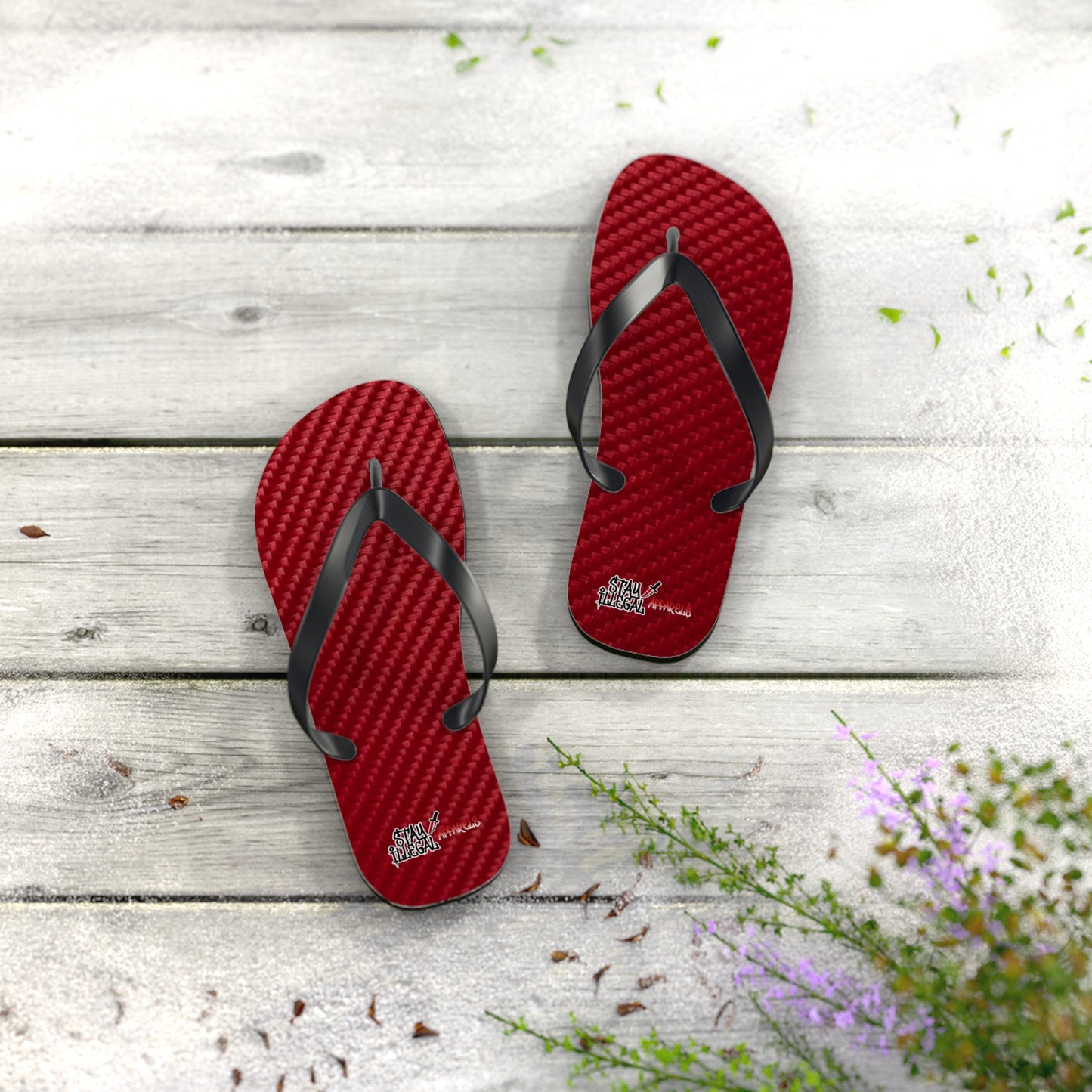 Carbon Fibre Flip Flops – Stay Illegal Claret