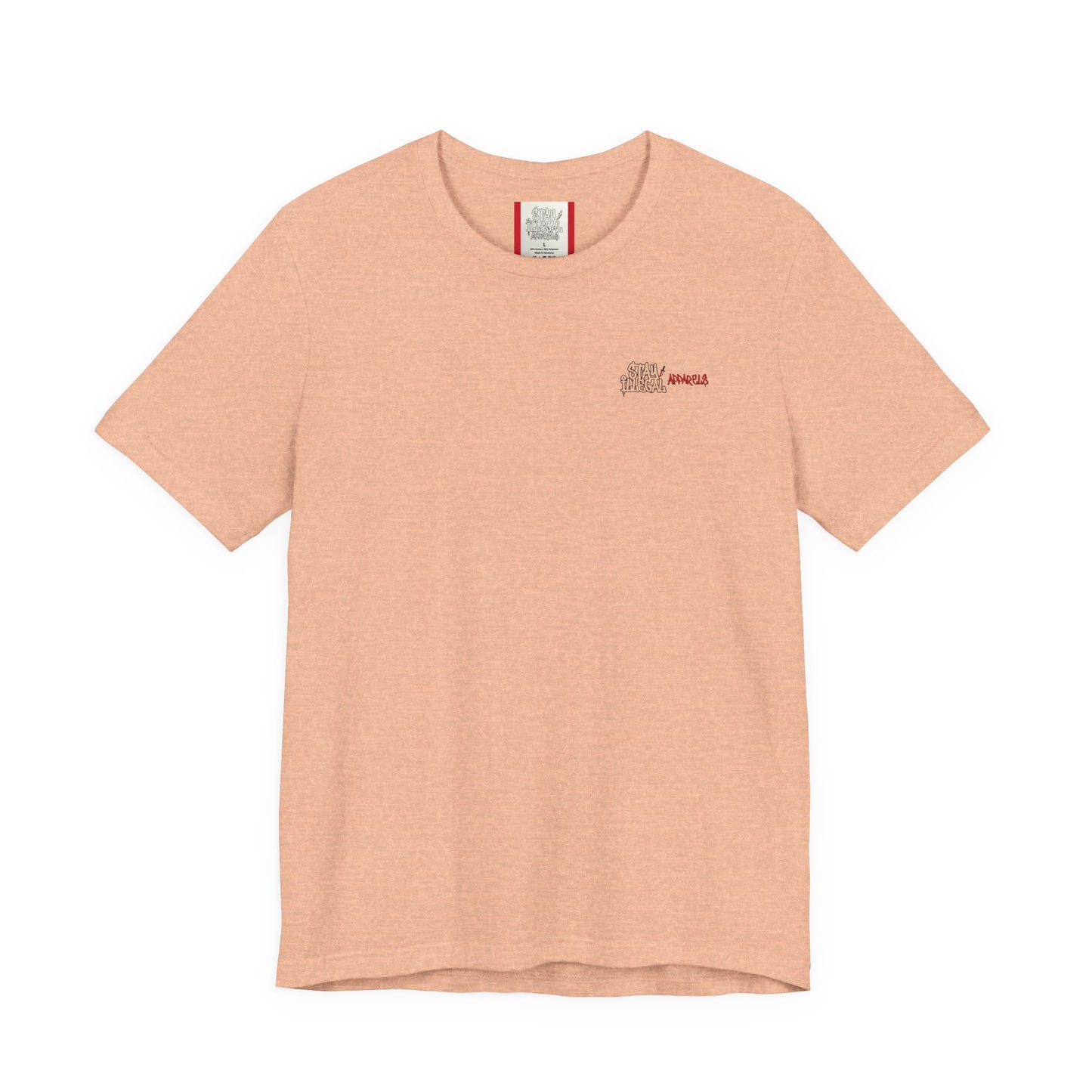 Back Print T‑Shirt — STAY ILLEGAL/NEVER IN CHAINS