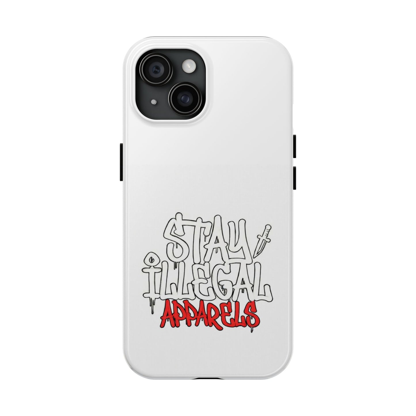 Coque de téléphone Stay Illegal - Blanc/Rouge robuste