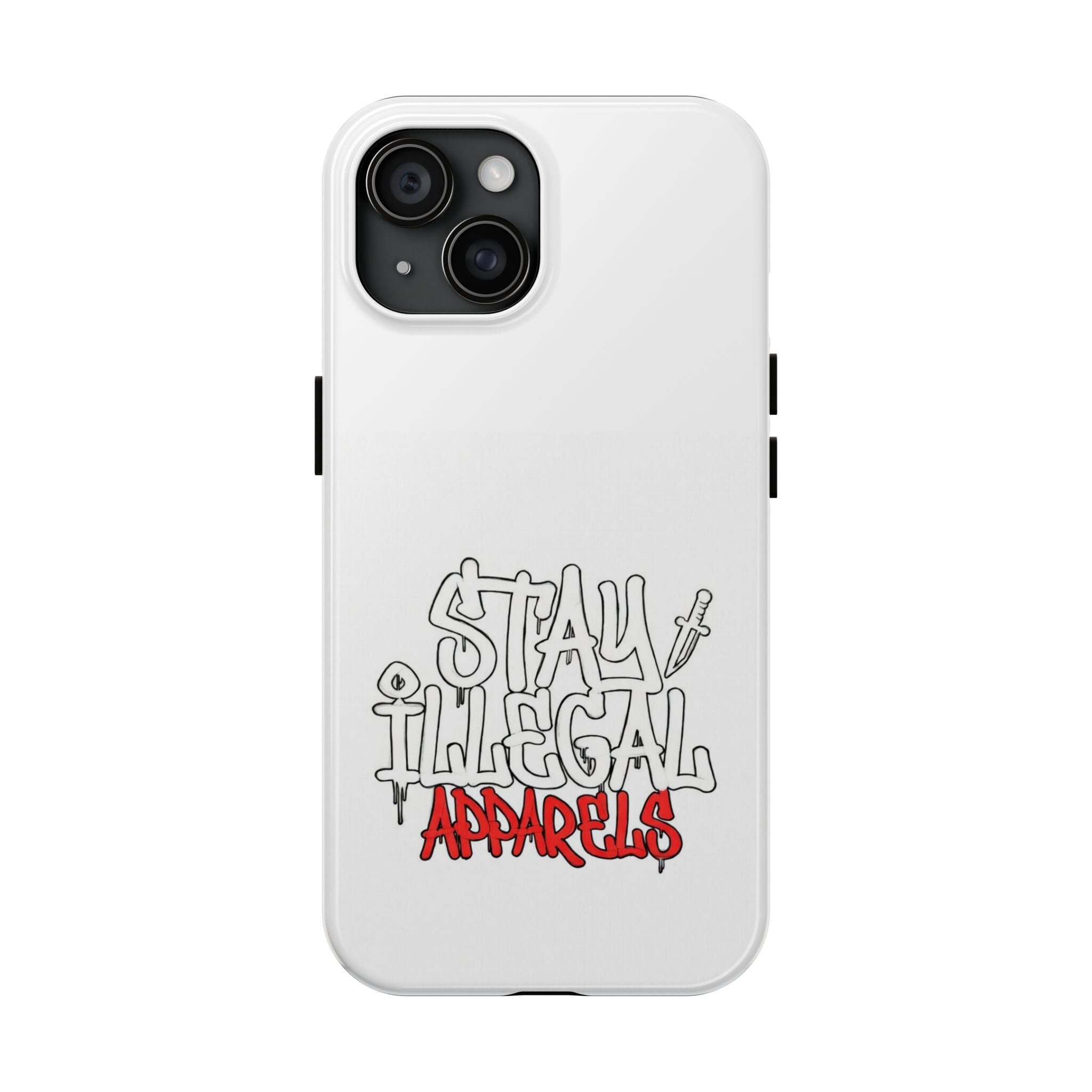 Stay Illegal Phone Case - Tough White/Red
