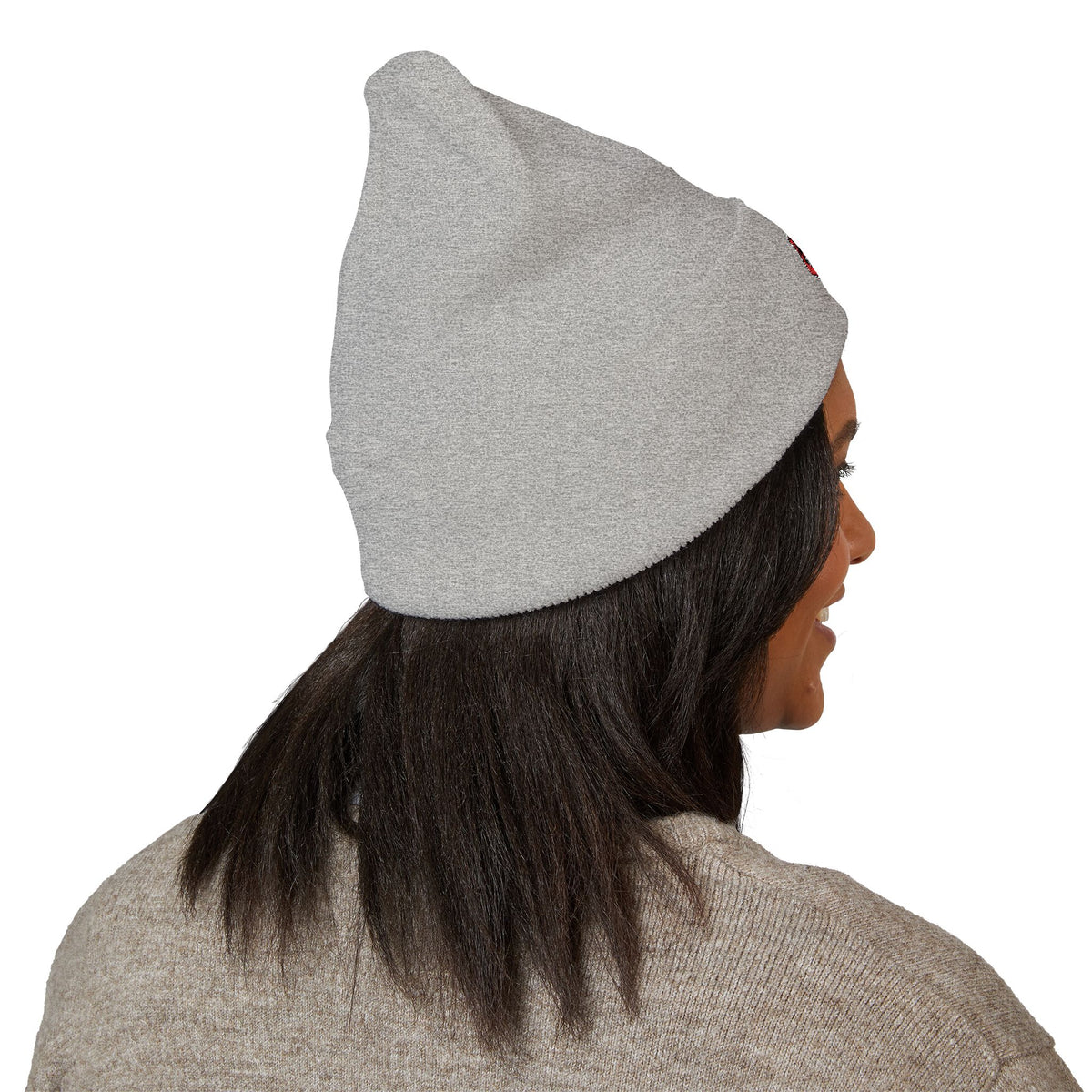 Embroidered Daruma Cuffed Beanie — Stop The Genocide Beenie Hat