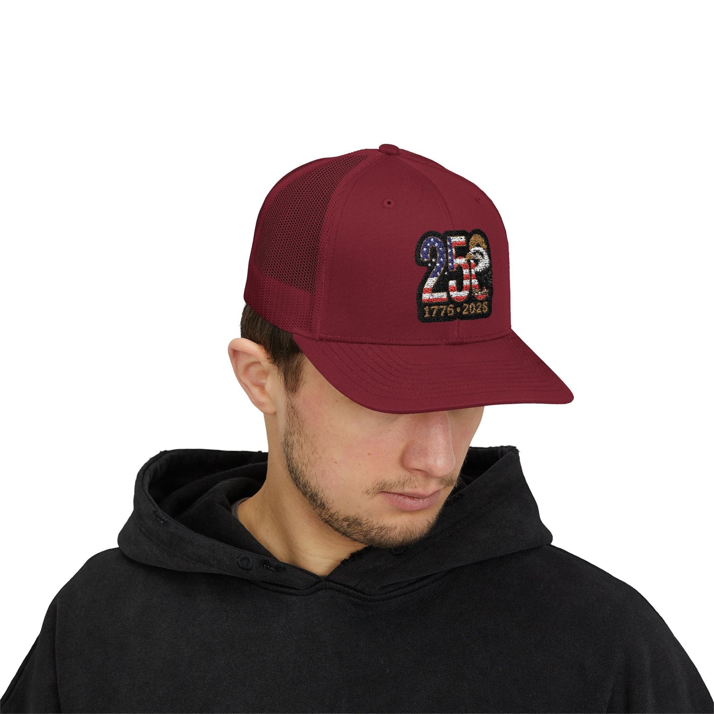 Stay Illegal Trucker Cap — USA 250th Anniversary Eagle Patch