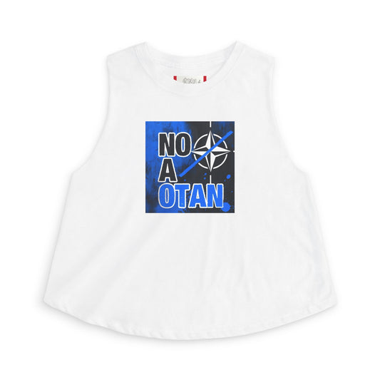 Crop Top — "NO A OTAN" Women's Blue/Spanish
