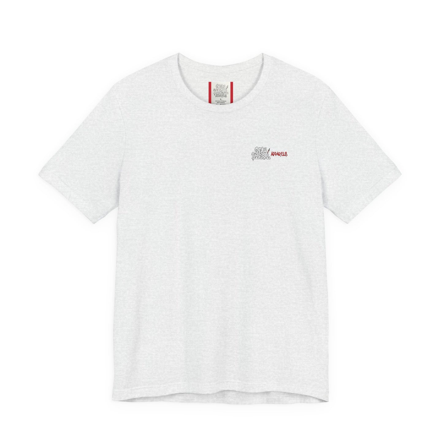 Back Print T‑Shirt — STAY ILLEGAL/NEVER IN CHAINS