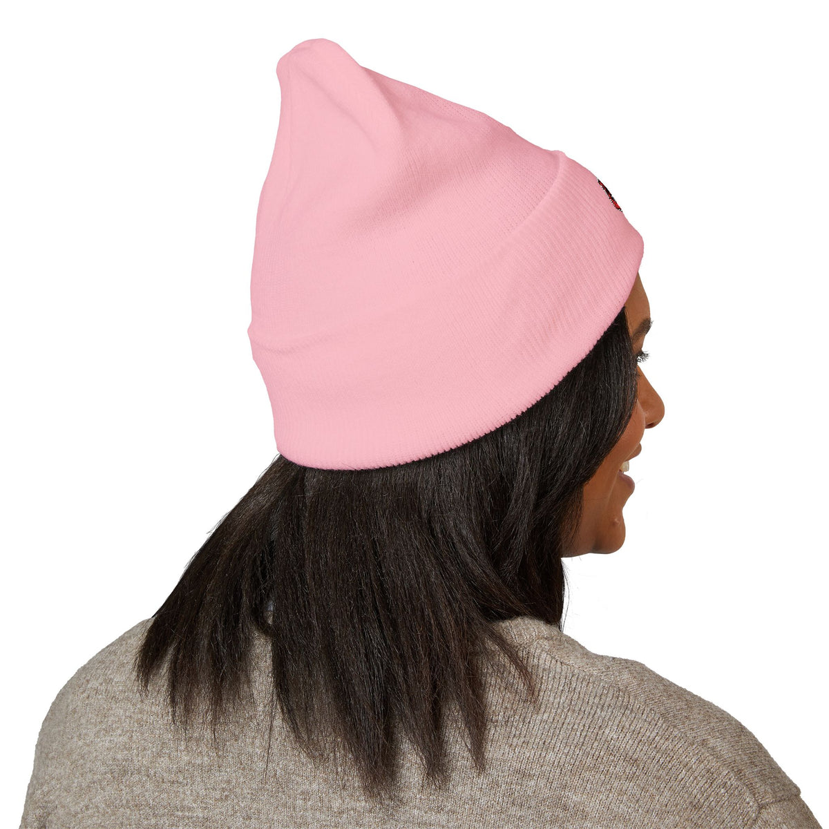 Embroidered Daruma Cuffed Beanie — Stop The Genocide Beenie Hat