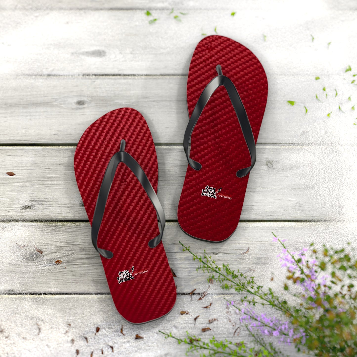 Carbon Fibre Flip Flops – Stay Illegal Claret